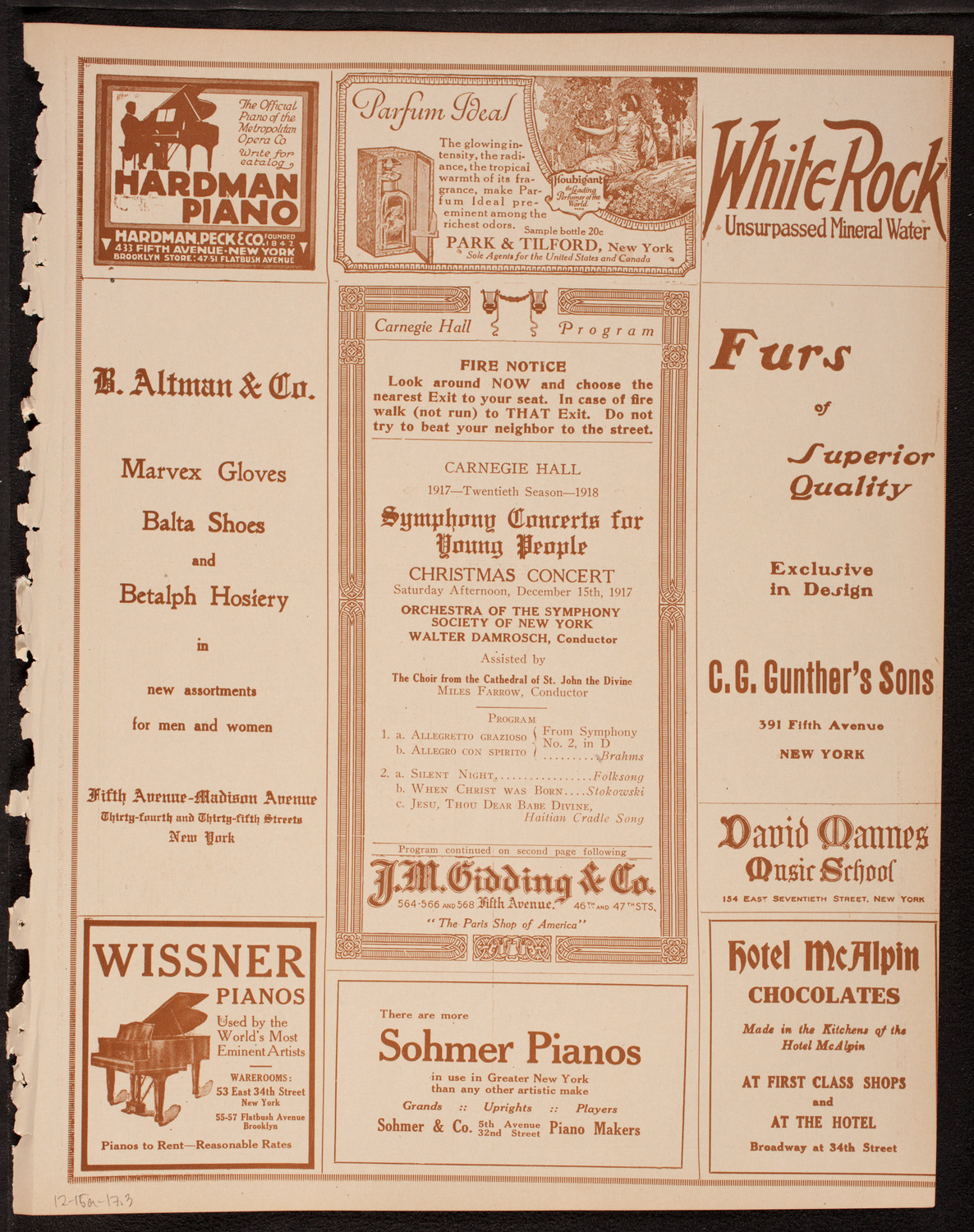 Symphony Concert for Young People, December 15, 1917, program page 5