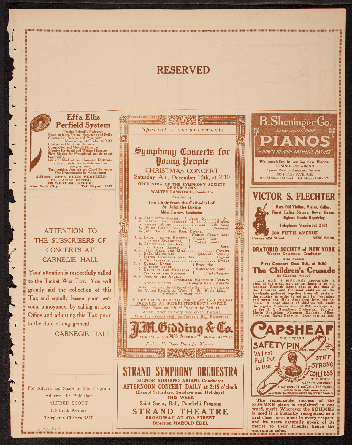 Lecture by Ian Hay, November 19, 1917, program page 9