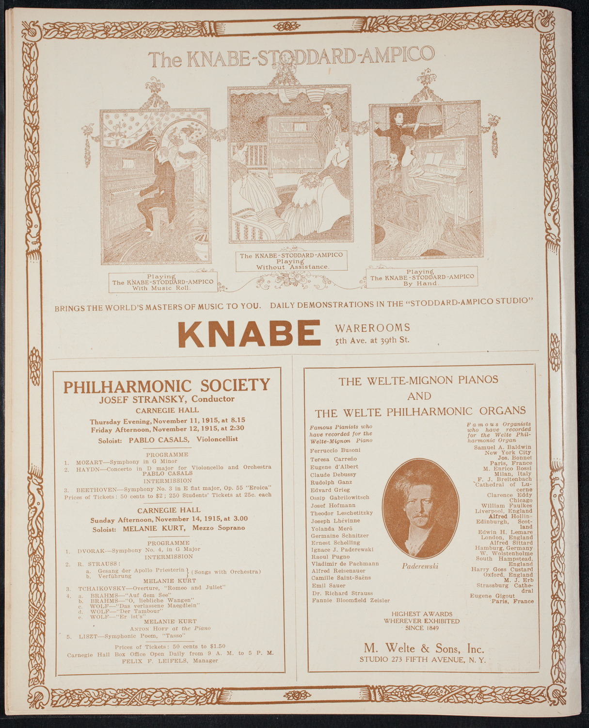 Boston Symphony Orchestra, November 4, 1915, program page 12