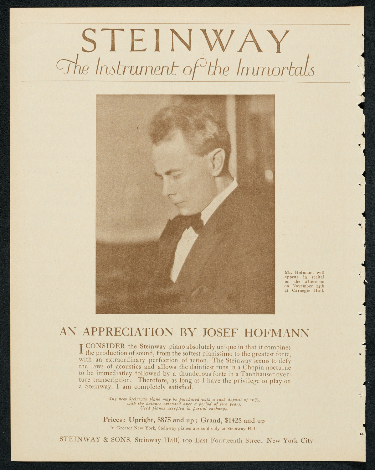 Philadelphia Orchestra, October 30, 1923, program page 4
