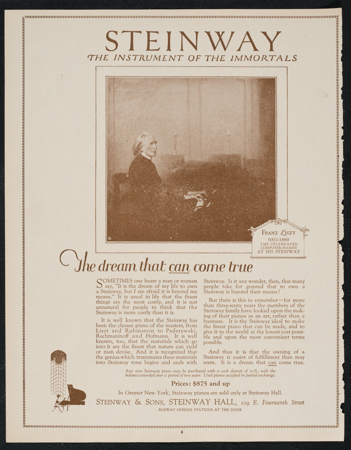 Isa Kremer, Soprano, November 5, 1922, program page 4