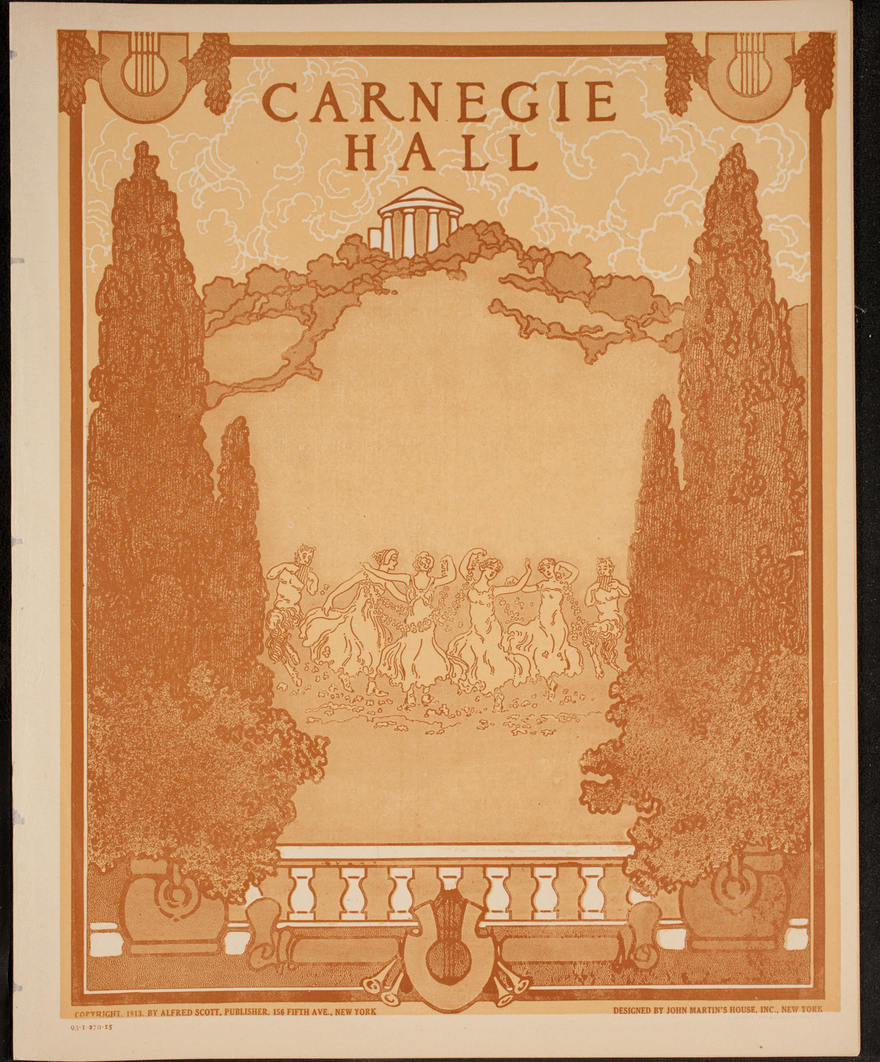 New York Philharmonic, January 27, 1915, program page 1