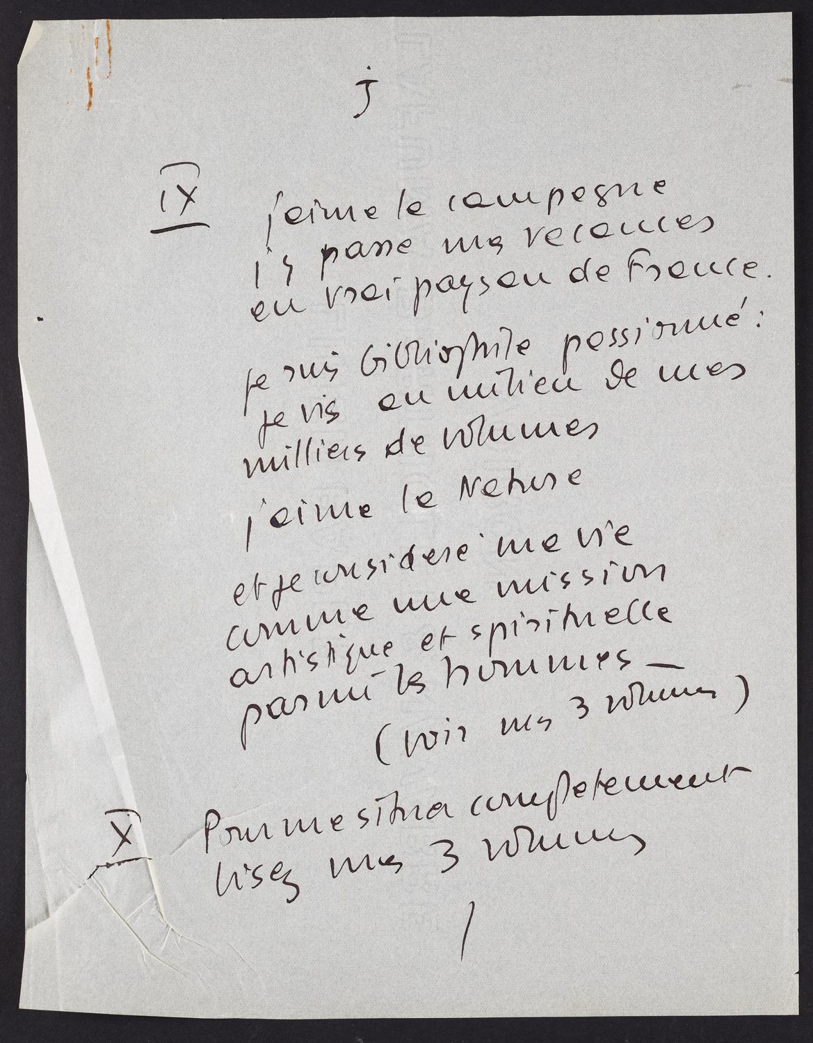 Correspondence from George Migot to David Ewen, page 11 of 11