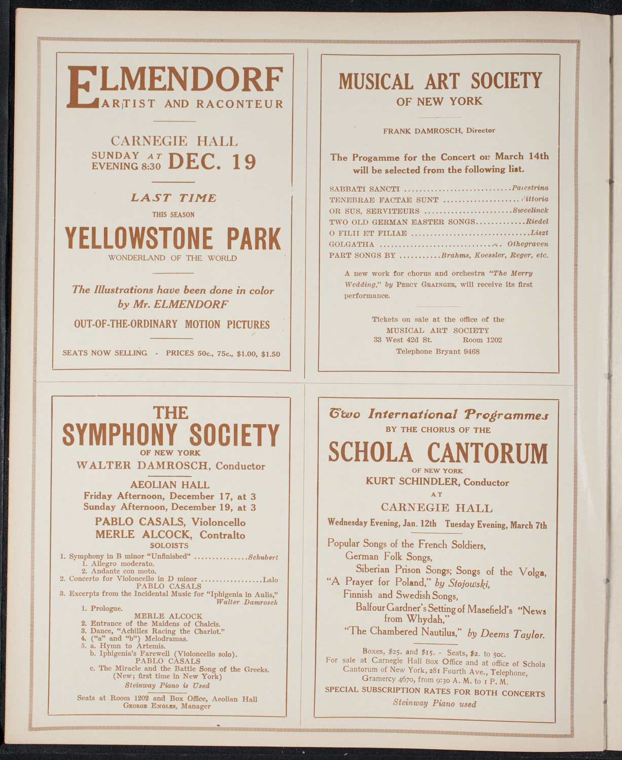 New York Philharmonic, December 17, 1915, program page 8