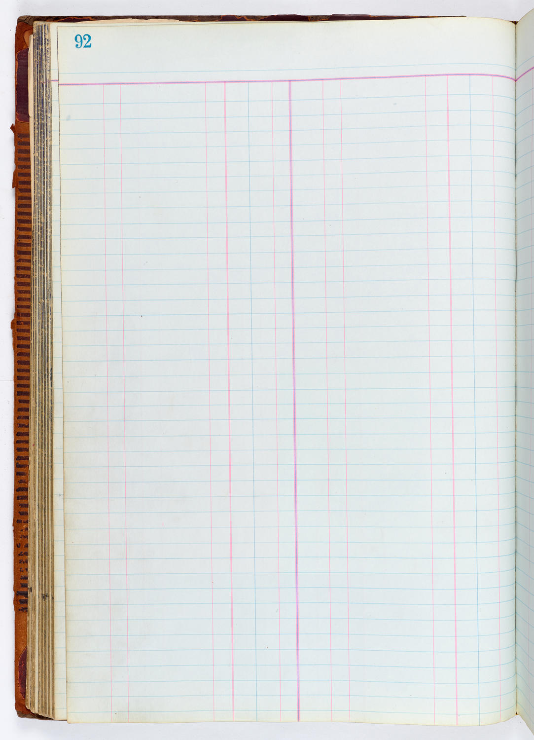 Music Hall Accounting Ledger, volume 1, page 92