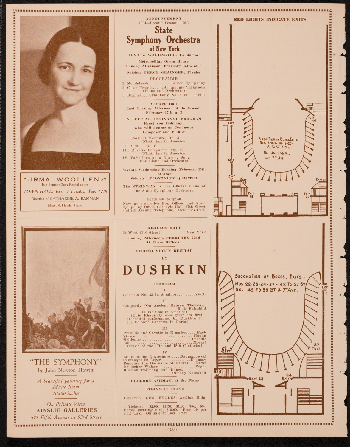 State Symphony Orchestra of New York, February 11, 1925, program page 8