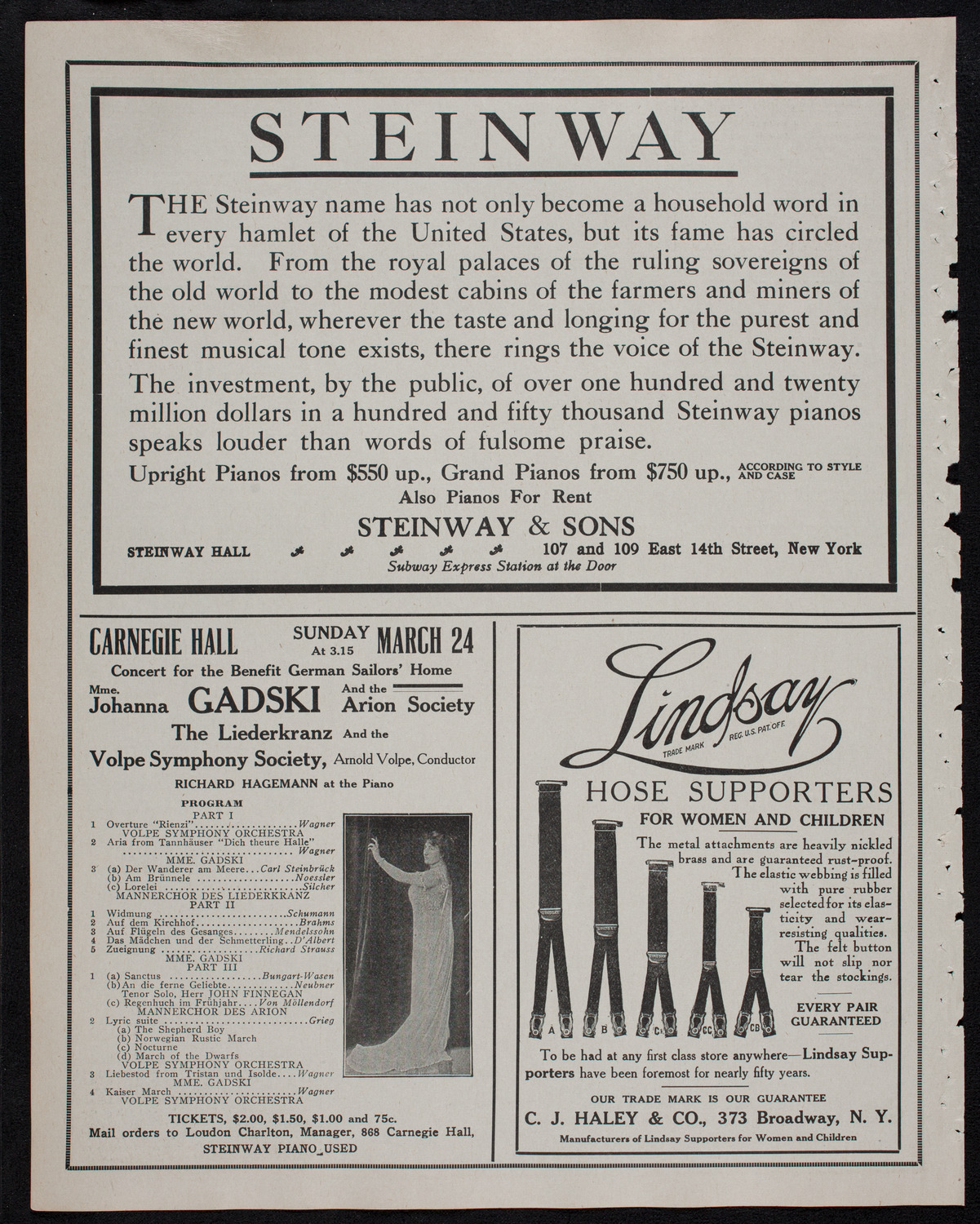 Catholic Oratorio Society, March 19, 1912, program page 4
