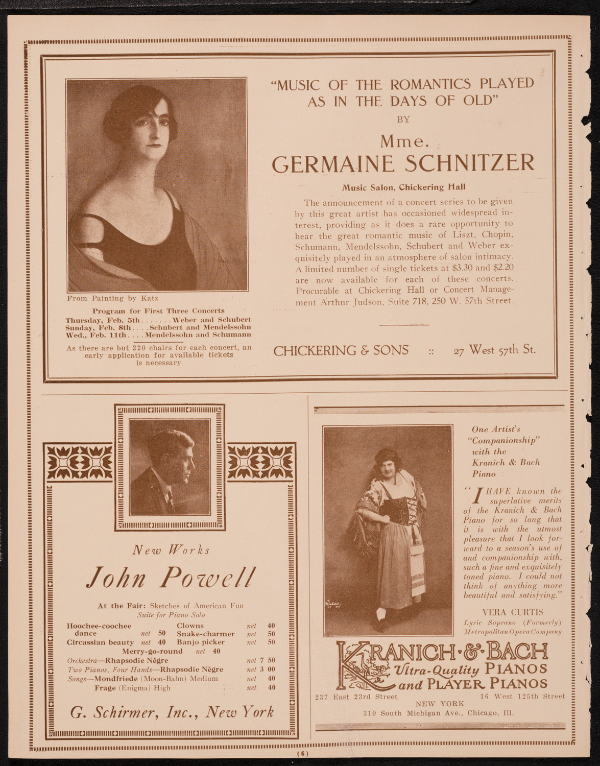 New York Philharmonic, February 5, 1925, program page 6