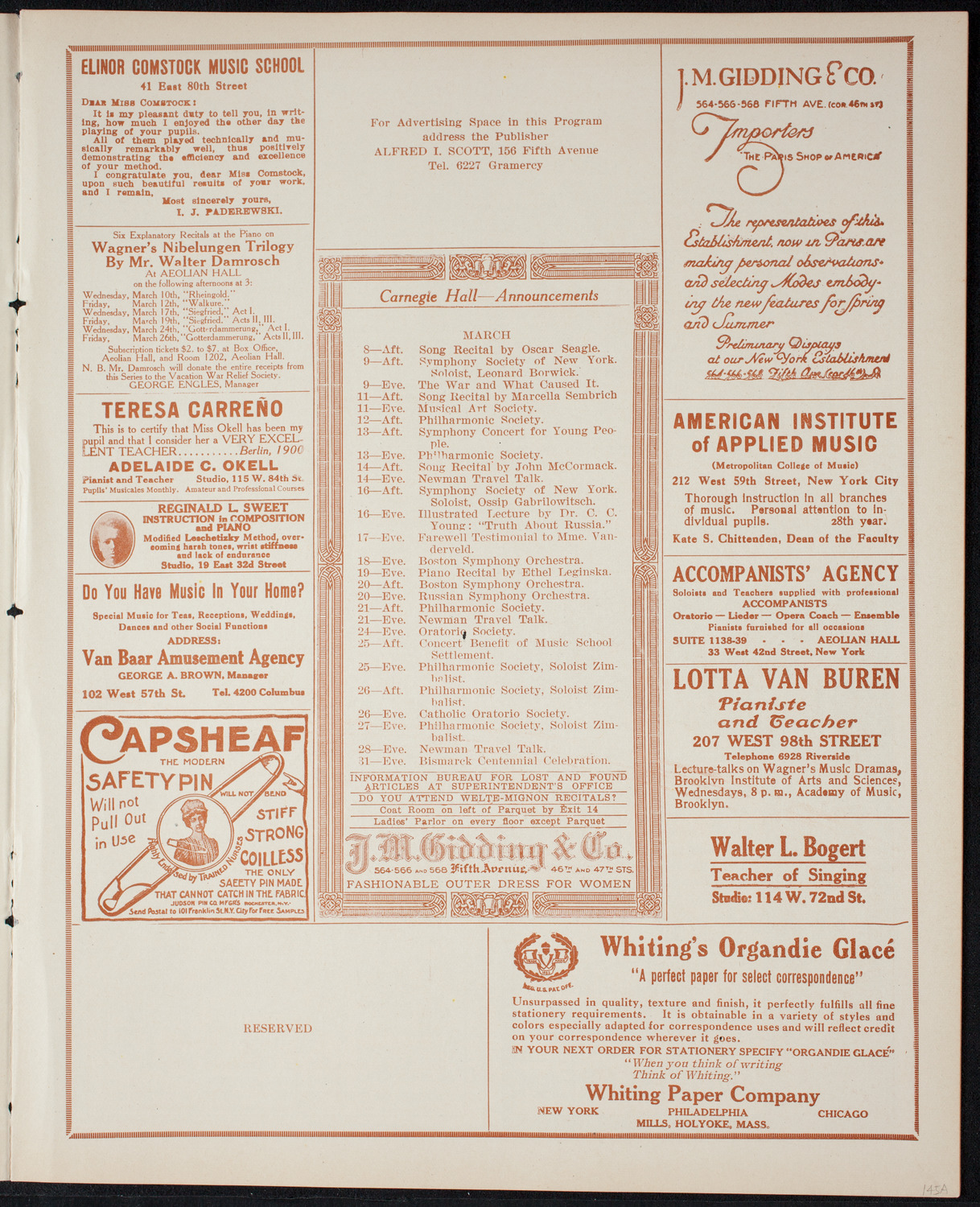 Newman Traveltalks: France and the War, March 7, 1915, program page 3