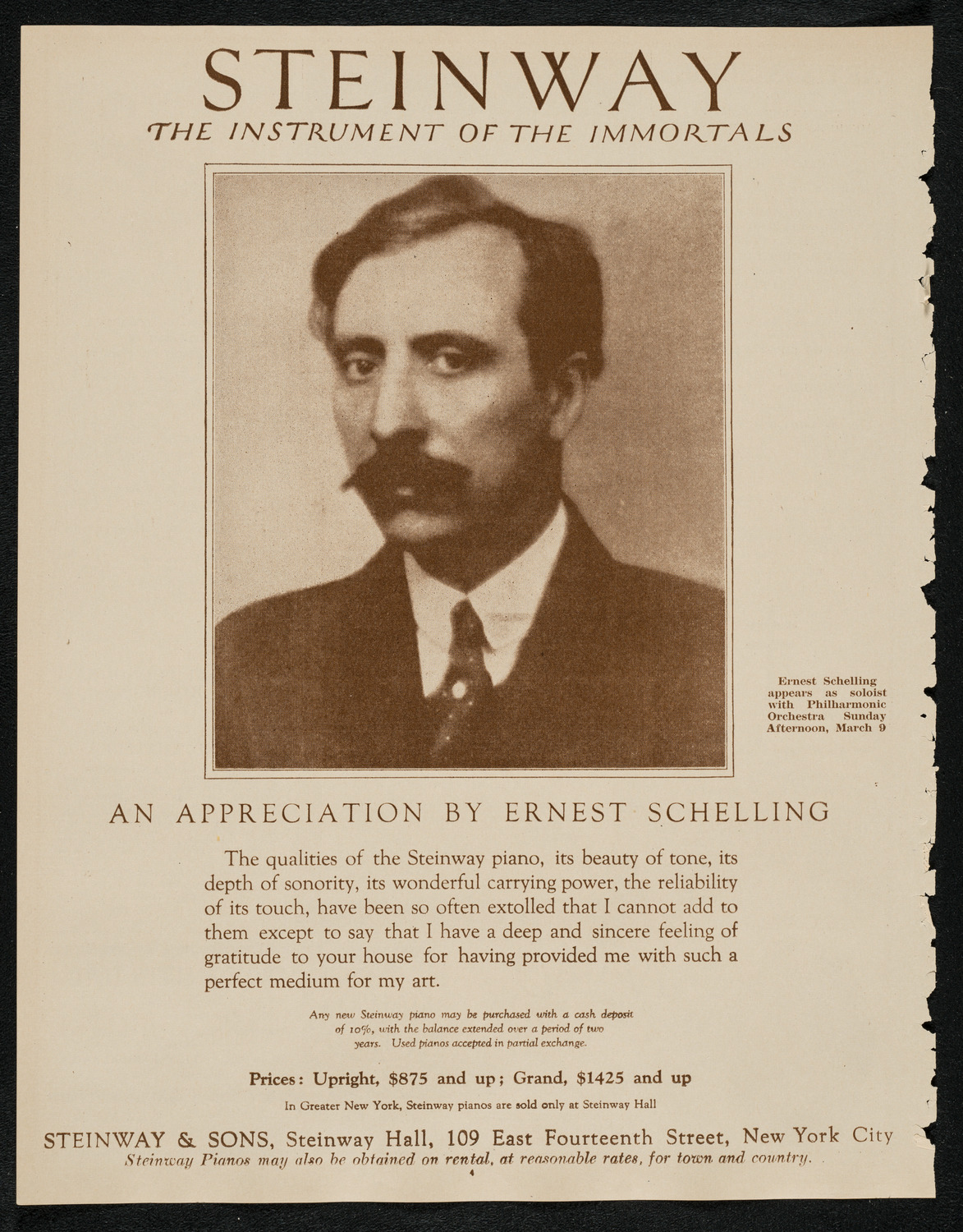 Philadelphia Orchestra and the Toronto Mendelssohn Choir, March 4, 1924, program page 4