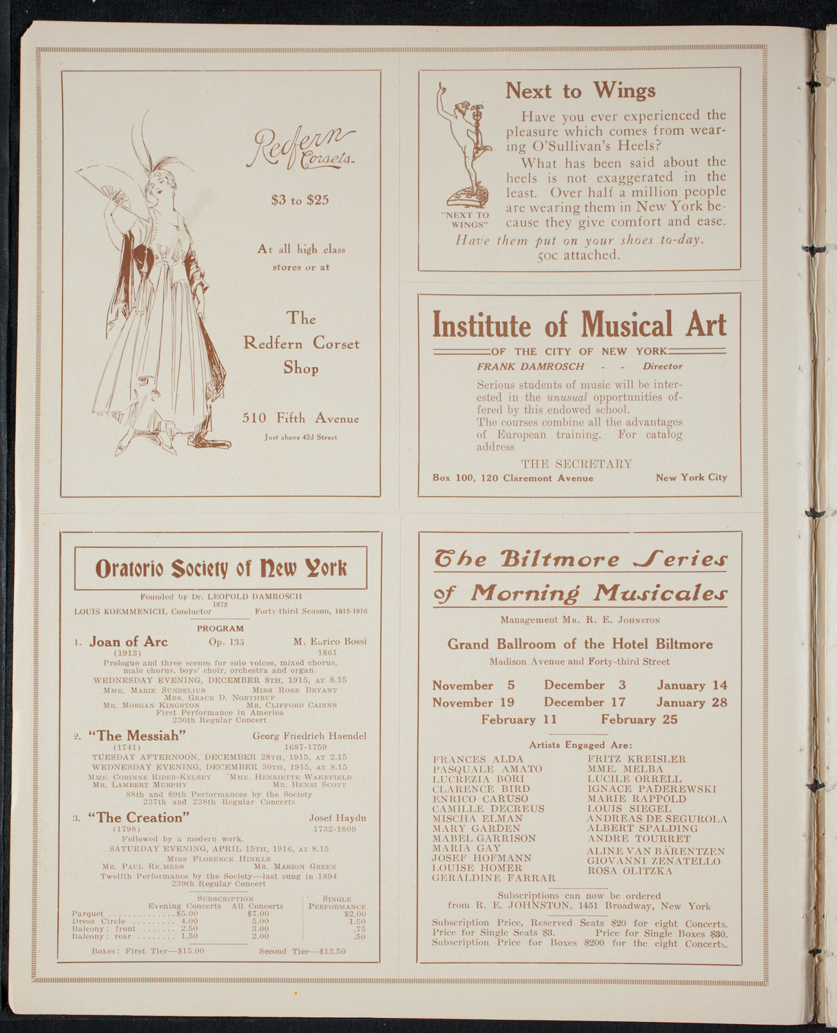 Fashion Show: "Yesterday or To-Morrow", October 7, 1915, program page 2