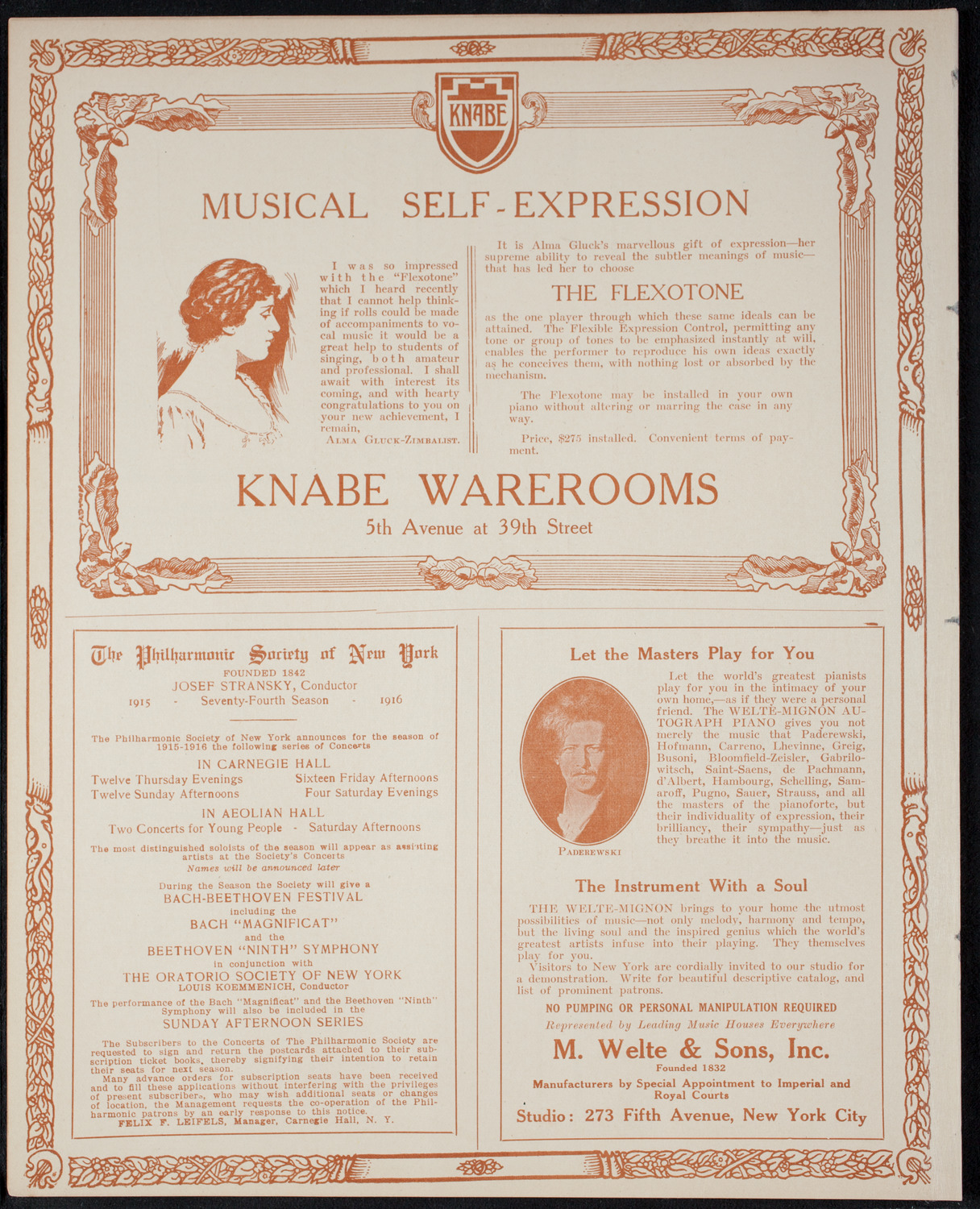 Kriens Symphony Club, April 26, 1915, program page 12