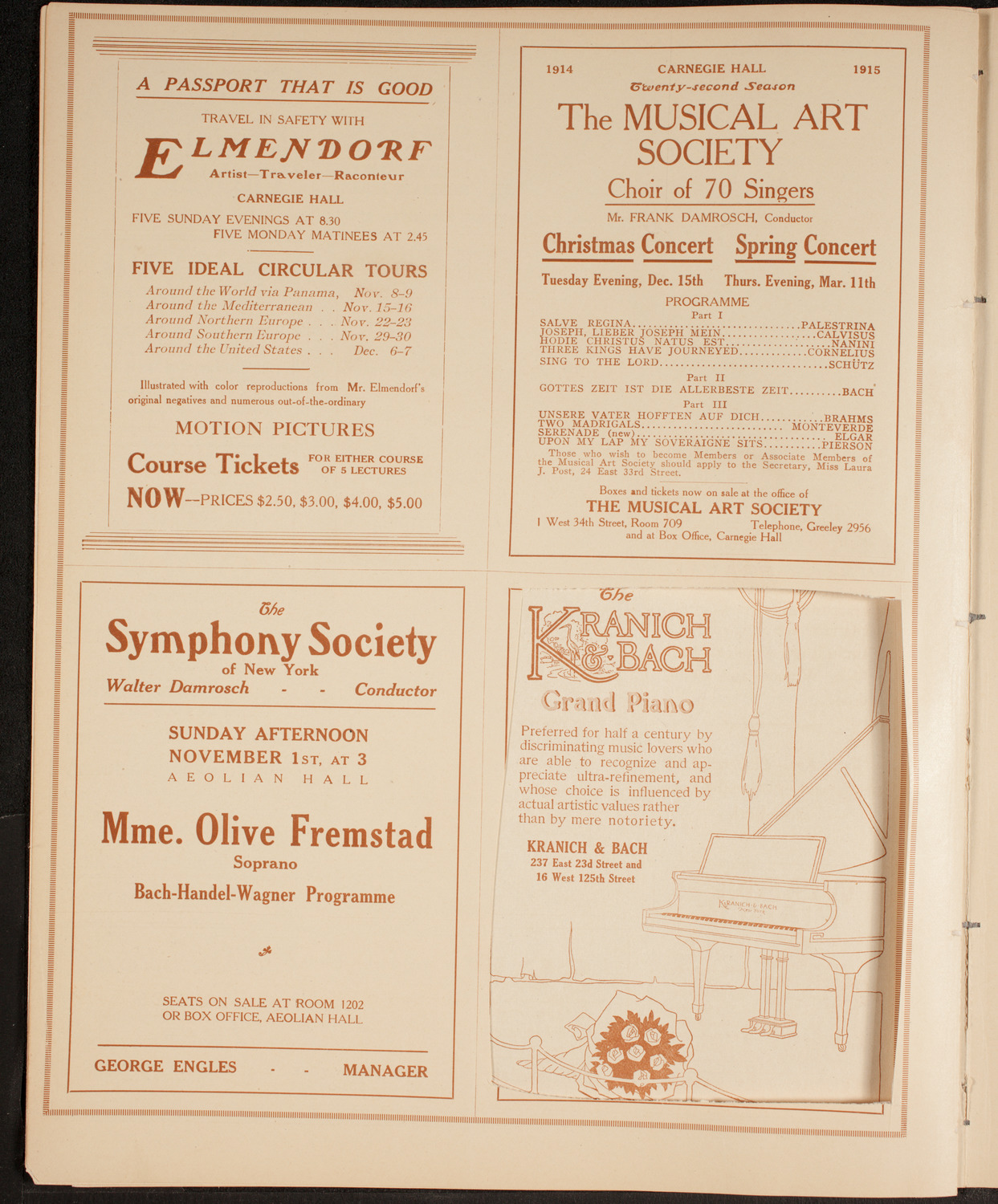 New York Philharmonic, October 29, 1914, program page 8