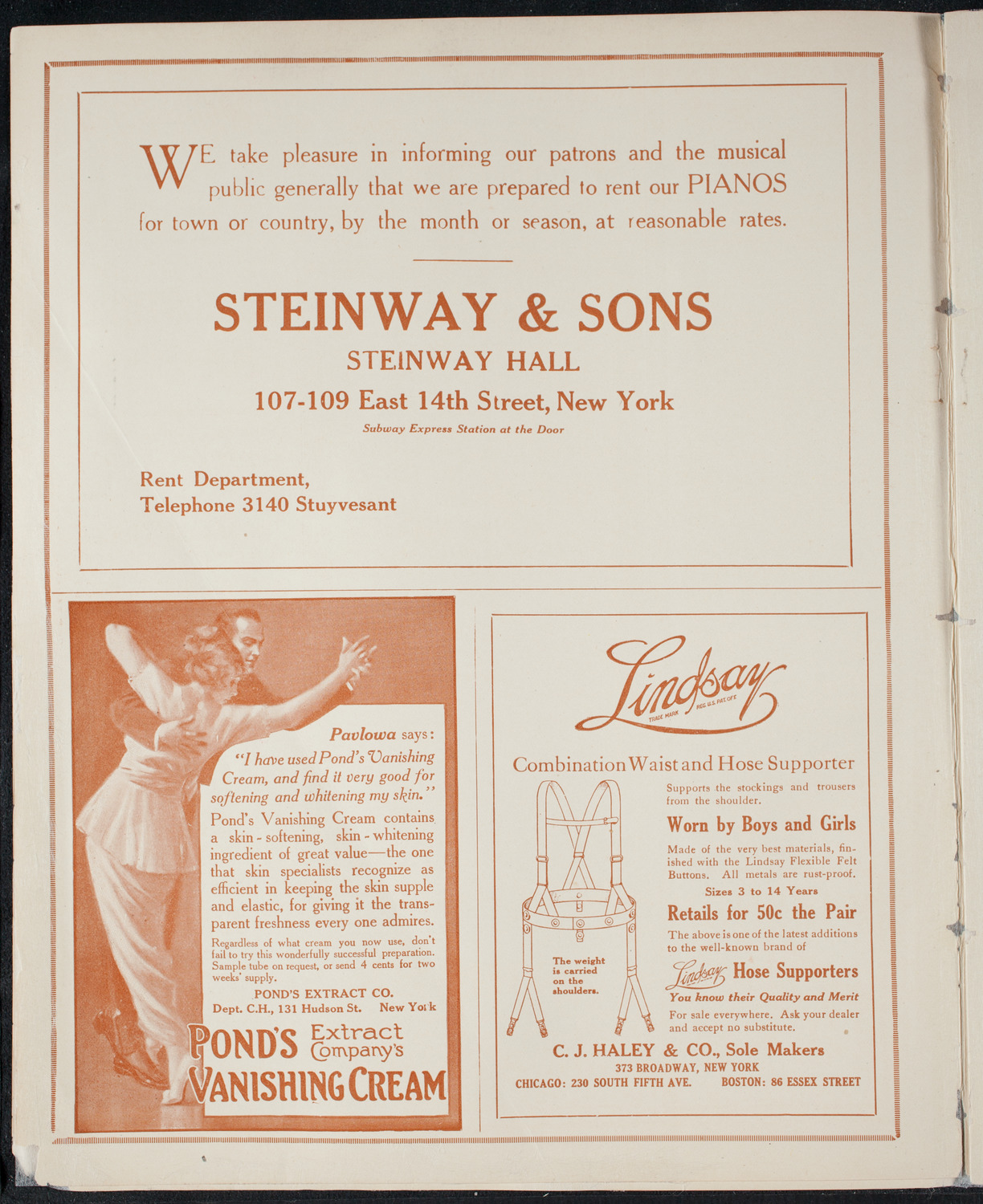 Orchestral Society of New York, June 5, 1915, program page 4