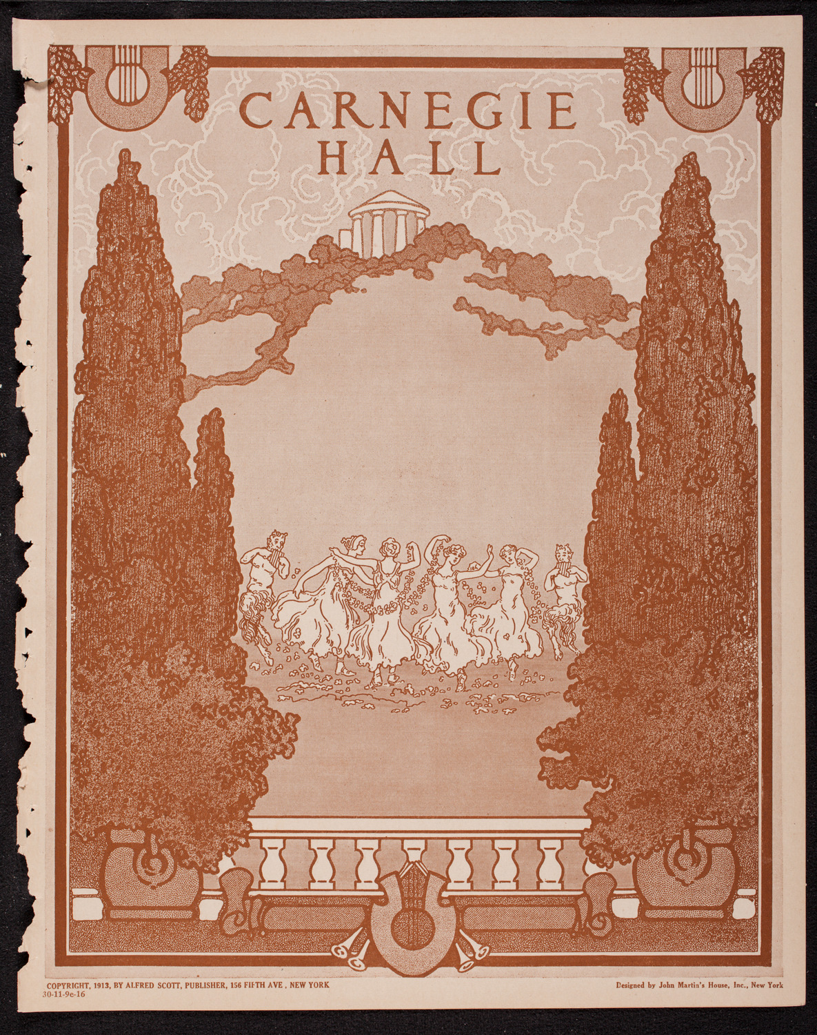 New York Philharmonic, November 9, 1916, program page 1