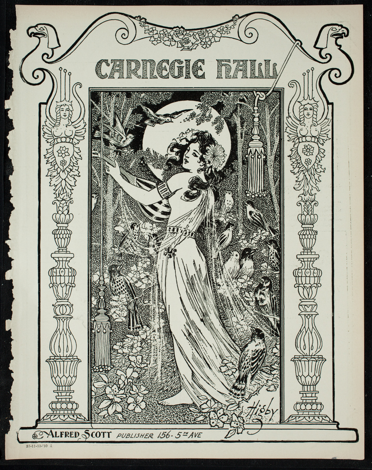 New York Philharmonic, November 13, 1910, program page 1