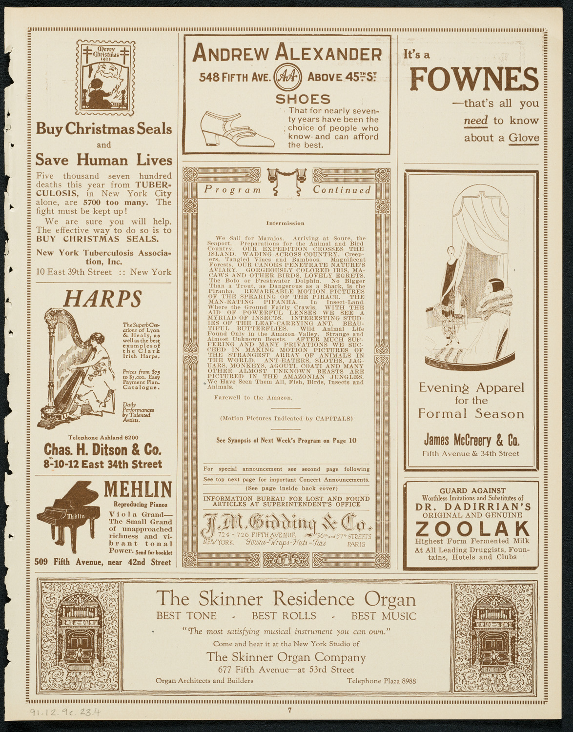 Newman Traveltalks: The Amazon River, December 9, 1923, program page 7