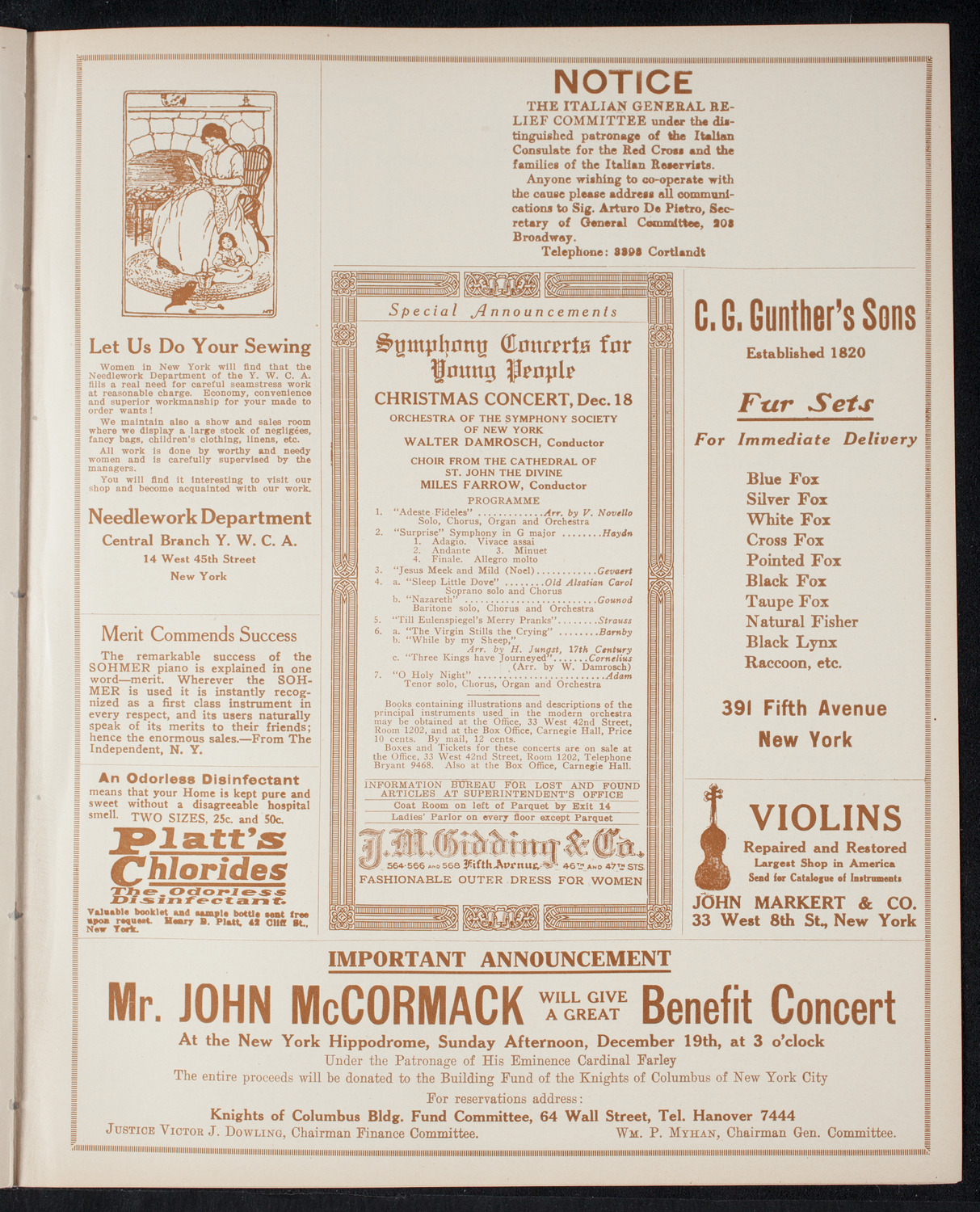 Herbert Witherspoon, Bass, November 23, 1915, program page 9