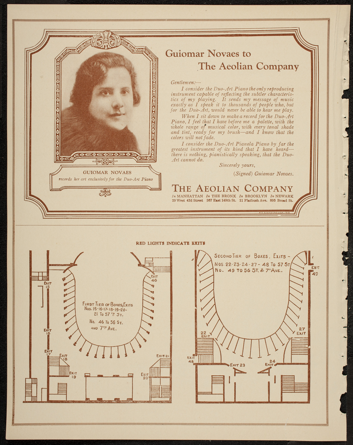Benno Moiseiwitsch, Piano, January 24, 1920, program page 10