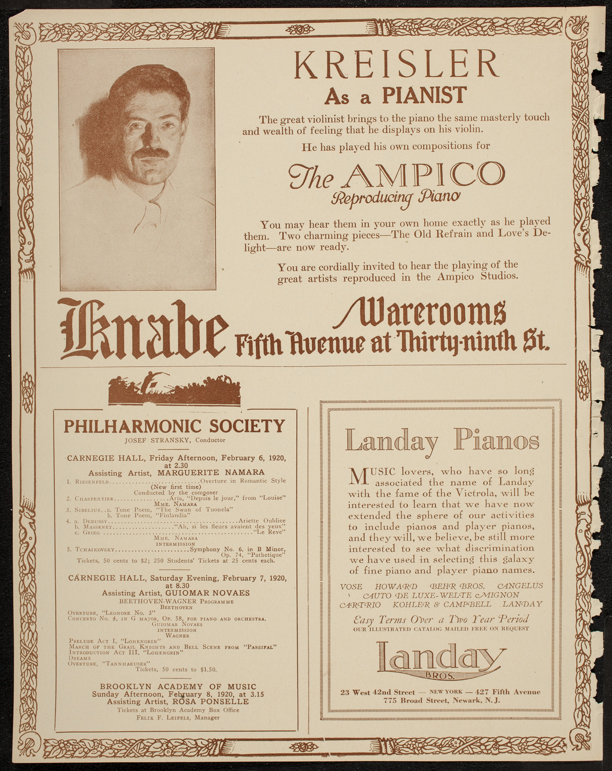 Columbia University Chorus, February 4, 1920, program page 12