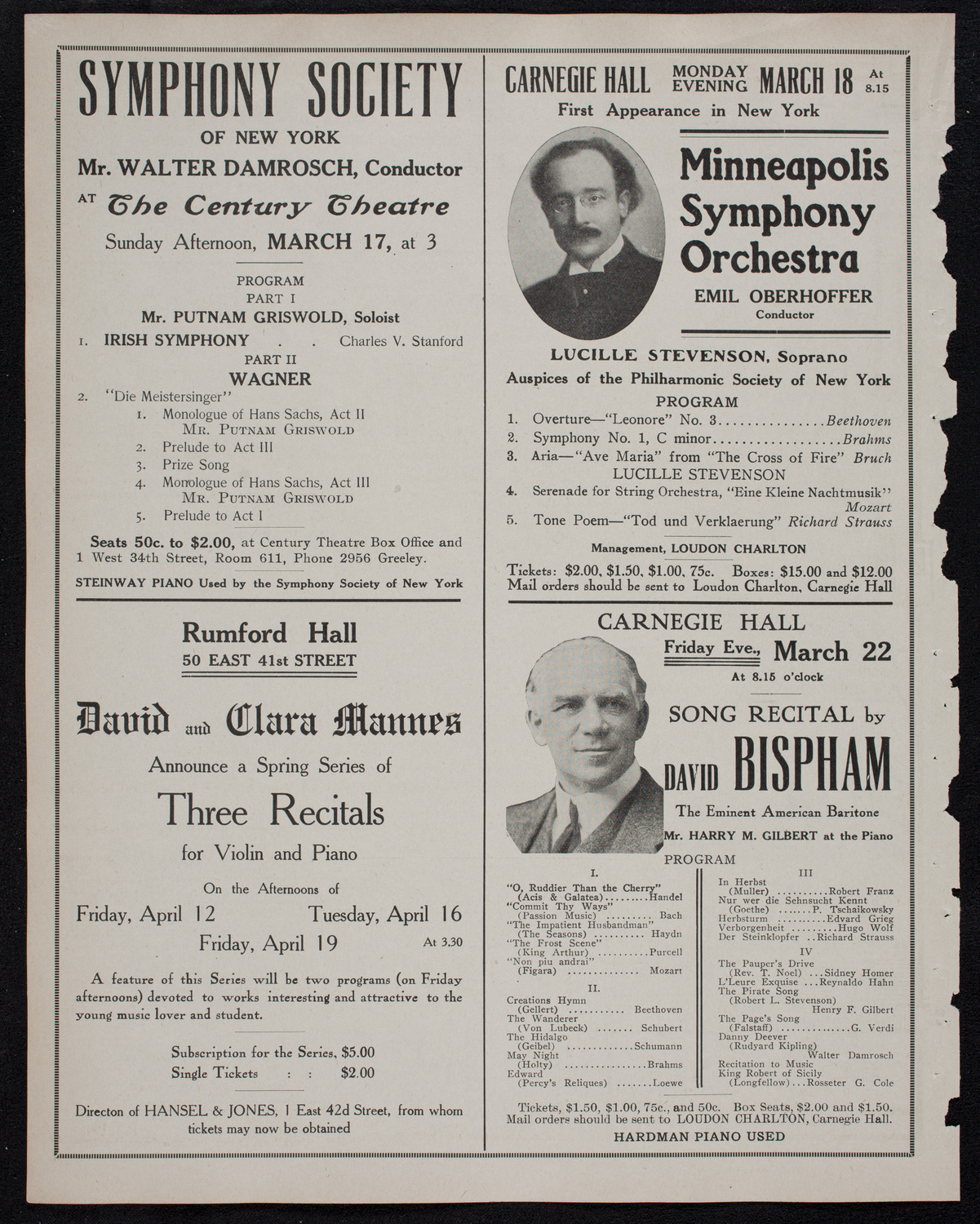 Symphony Concert for Young People, March 16, 1912, program page 10