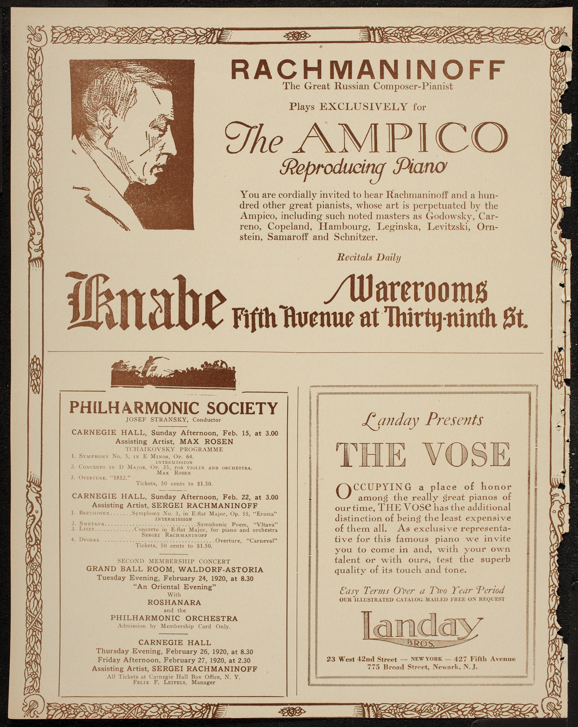 Fannie Bloomfield Zeisler, Piano, with Victor Herbert and His Orchestra, February 13, 1920, program page 12