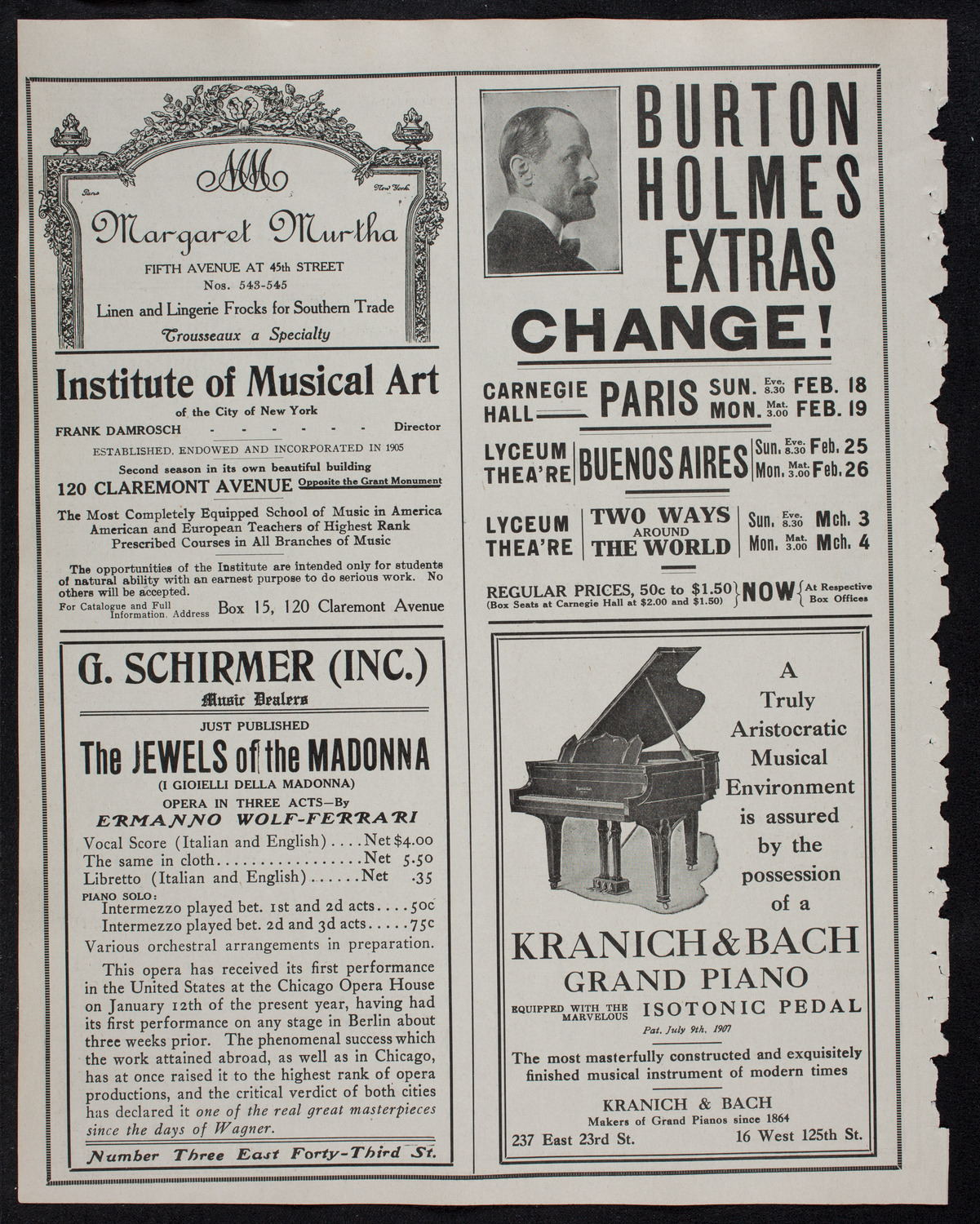 Burton Holmes Travelogue: Rio de Janeiro, February 12, 1912, program page 6