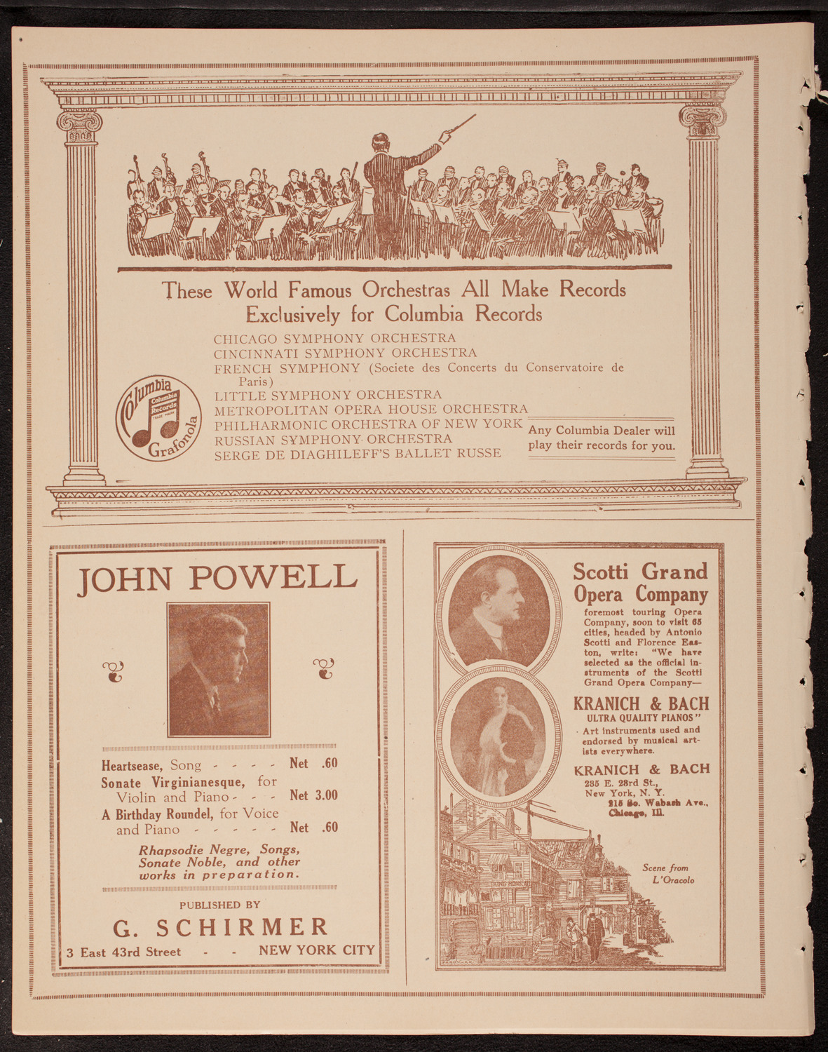 John Powell, Piano, November 14, 1919, program page 6