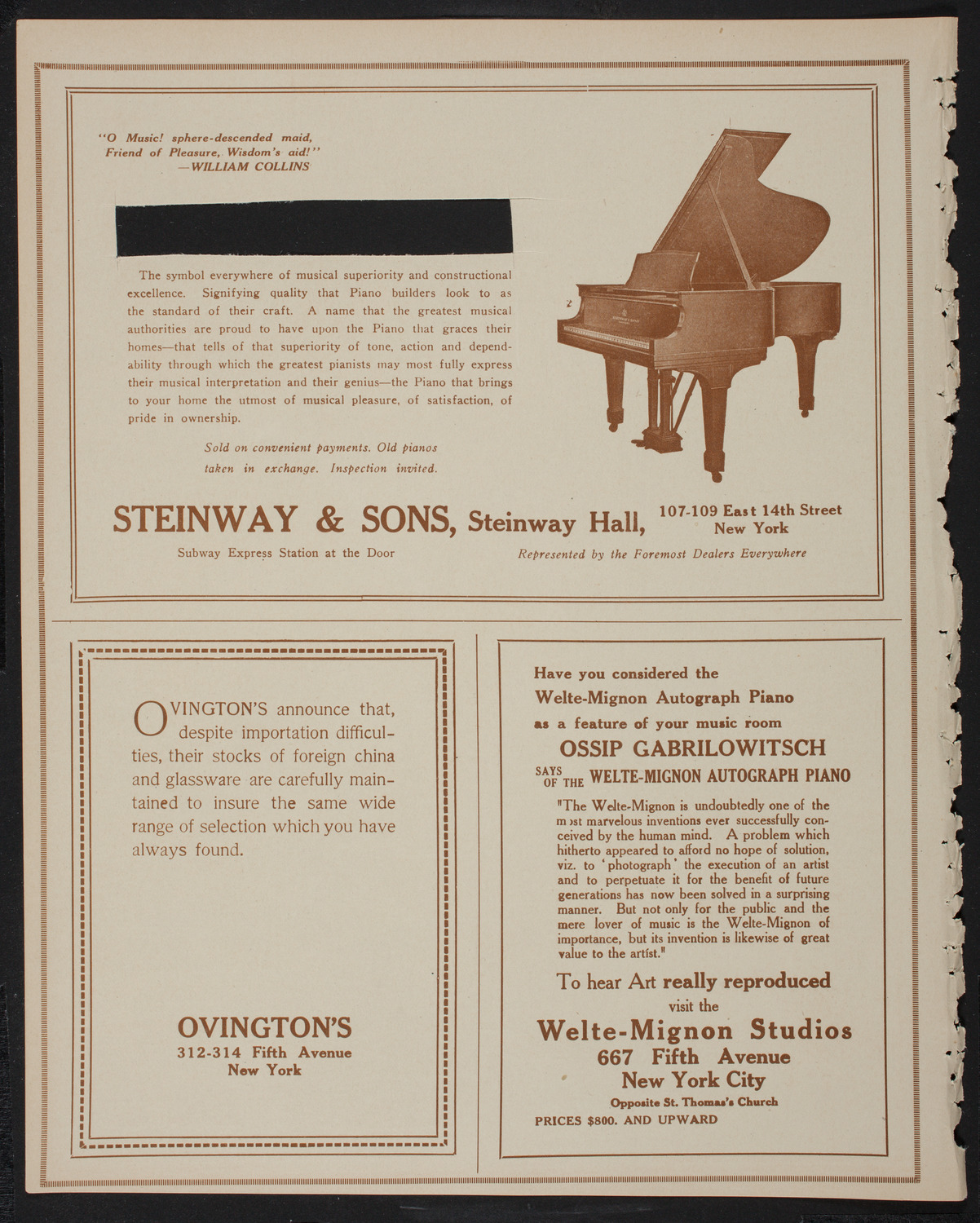 Boston Symphony Orchestra, January 10, 1918, program page 4