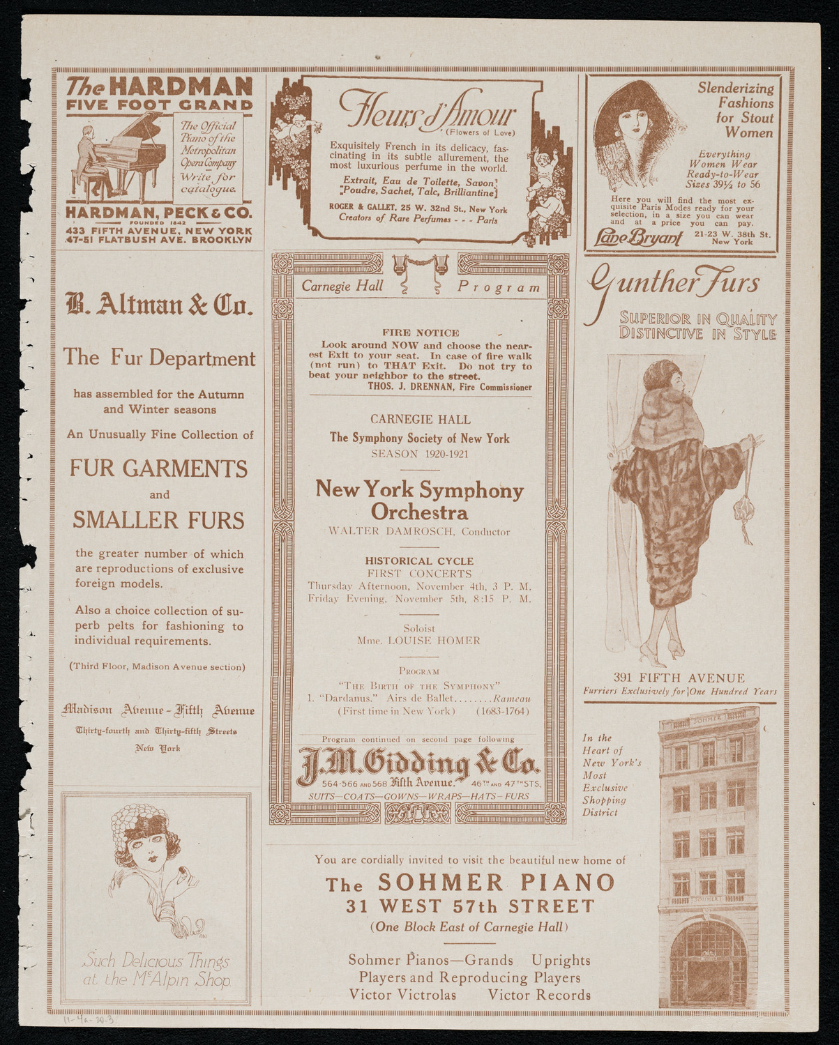 New York Symphony Orchestra, November 4, 1920, program page 5
