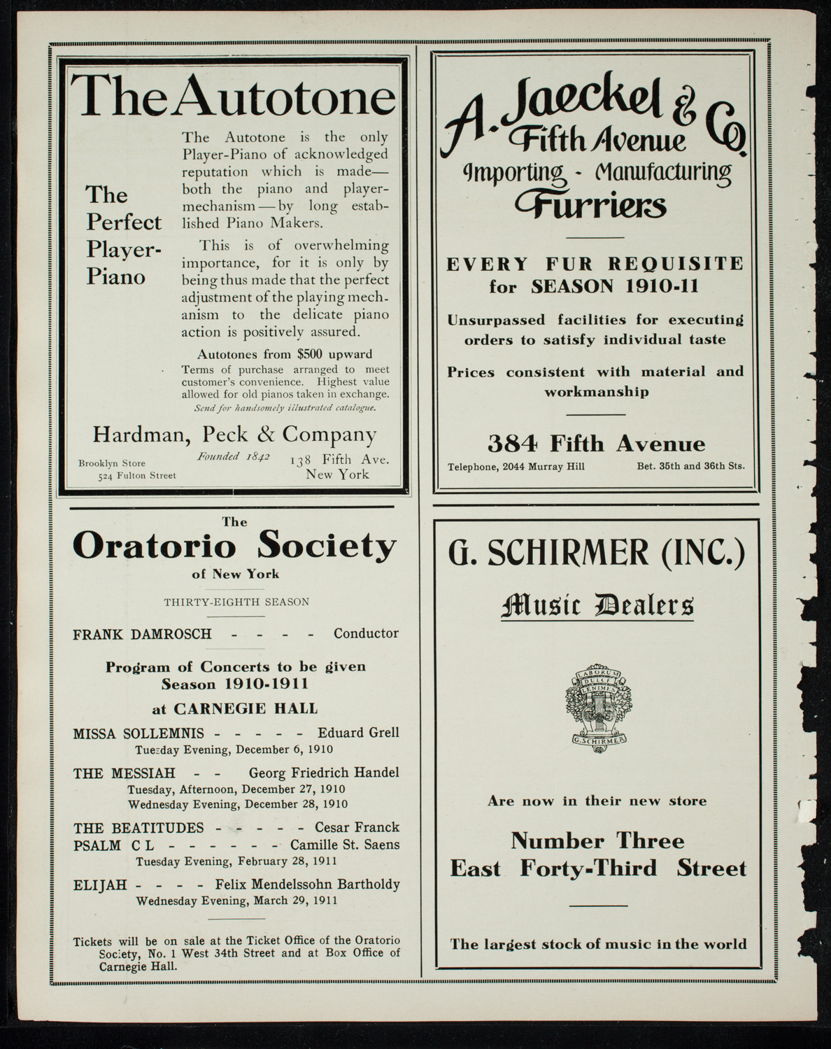 Elmendorf Lecture: London, November 14, 1910, program page 8