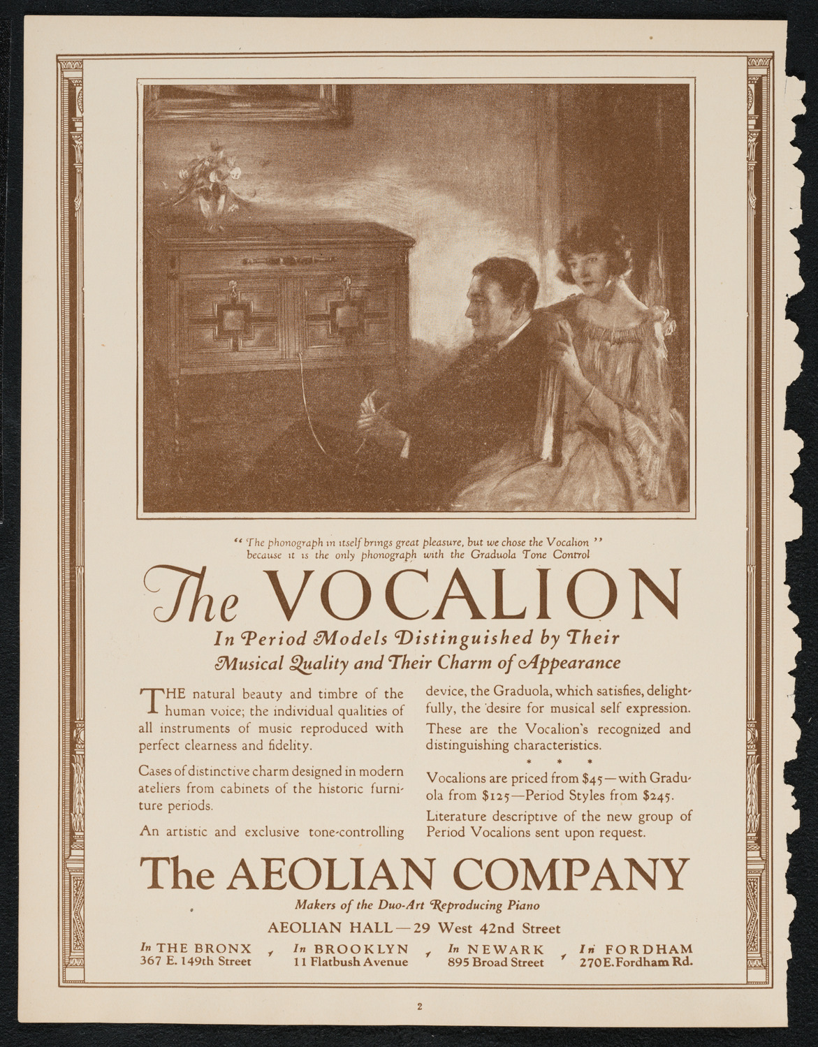 Gala Reception Concert: South-German Male Chorus and others, October 8, 1922, program page 2