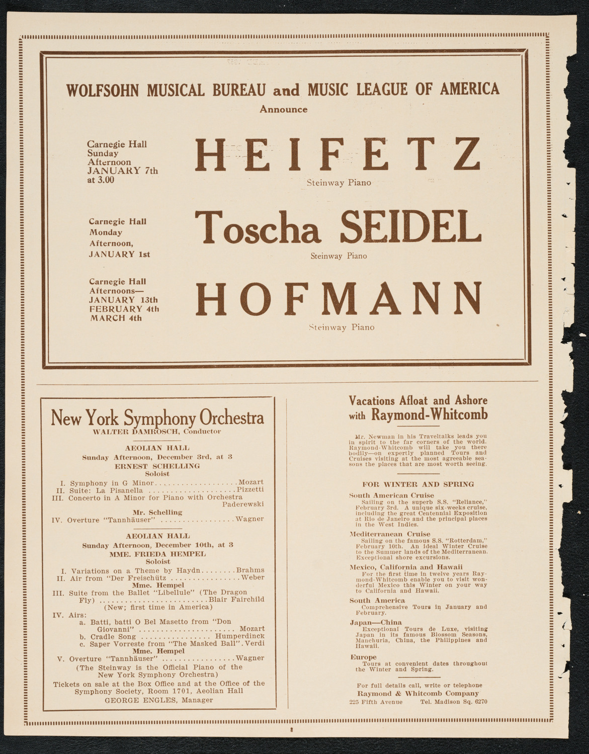 Newman Traveltalks: Victoria Falls, November 26, 1922, program page 8