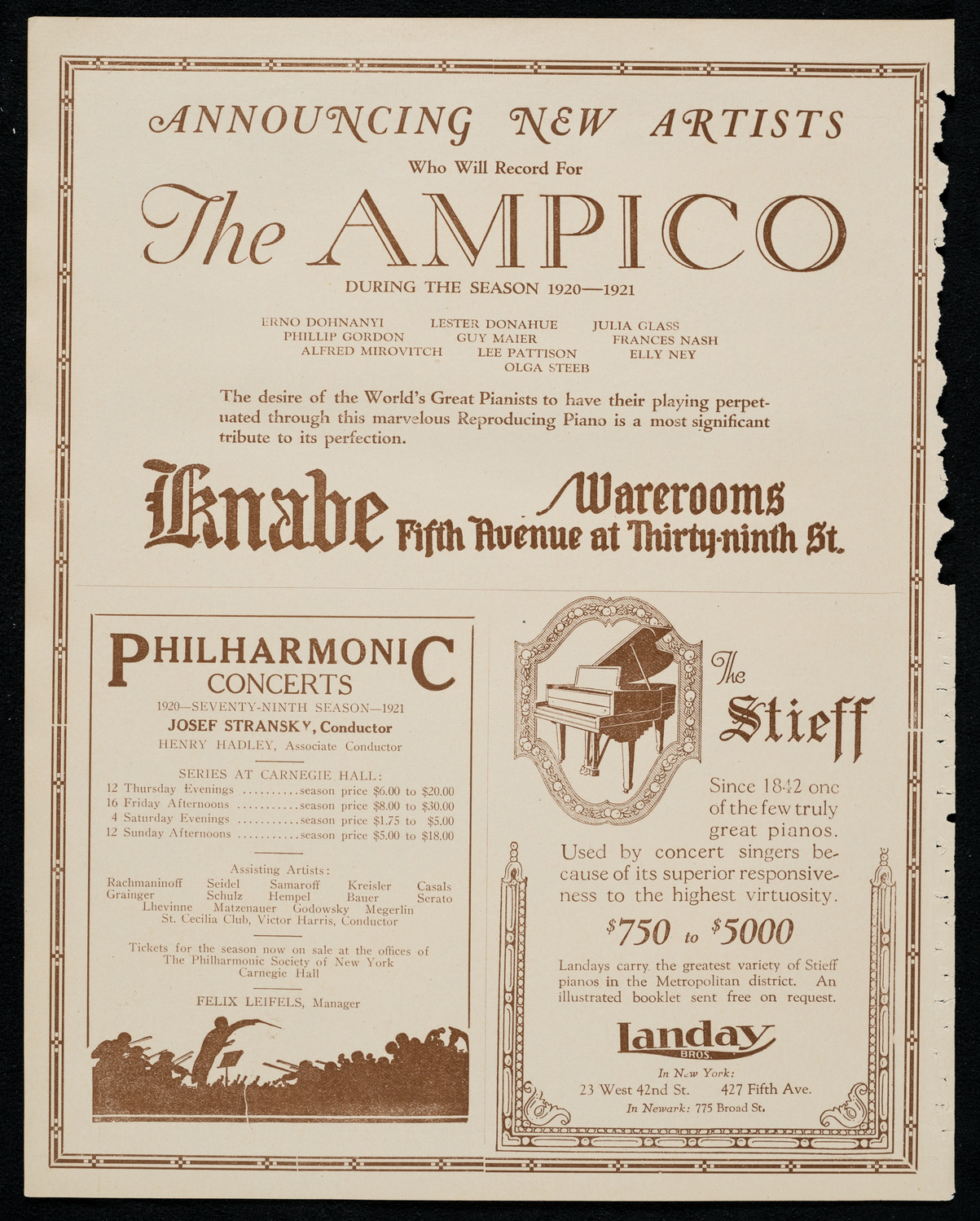 Jenny Lind Centennial Concert, October 6, 1920, program page 12