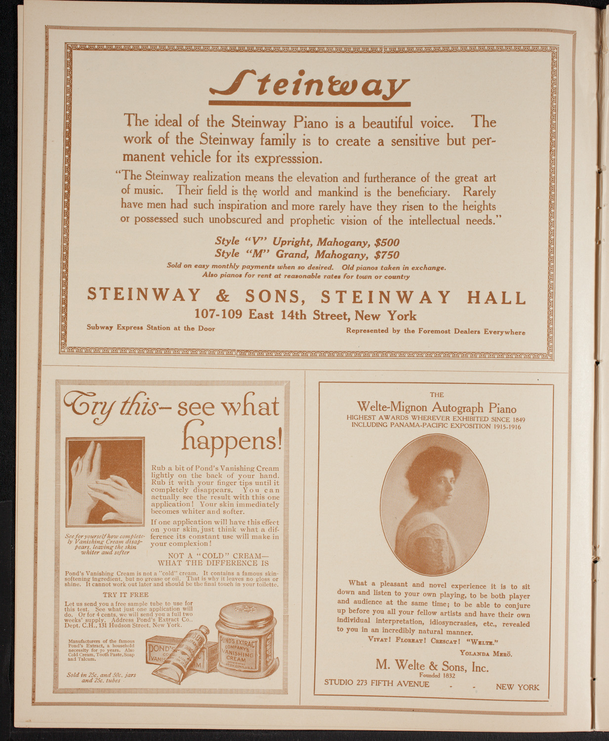 New York Philharmonic, February 24, 1916, program page 4