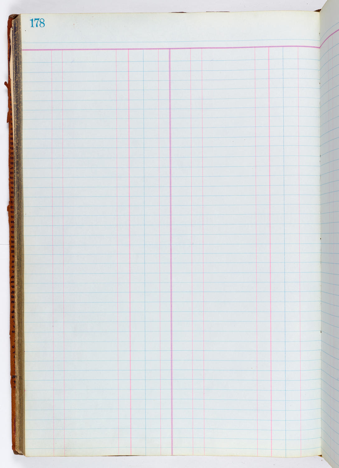 Music Hall Accounting Ledger, volume 1, page 178