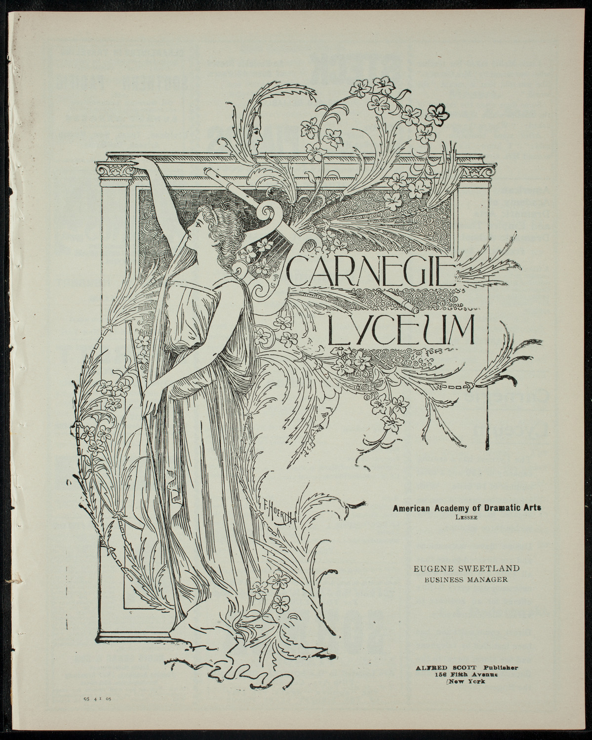 Benefit: Greenwich House, April 1, 1905, program page 1