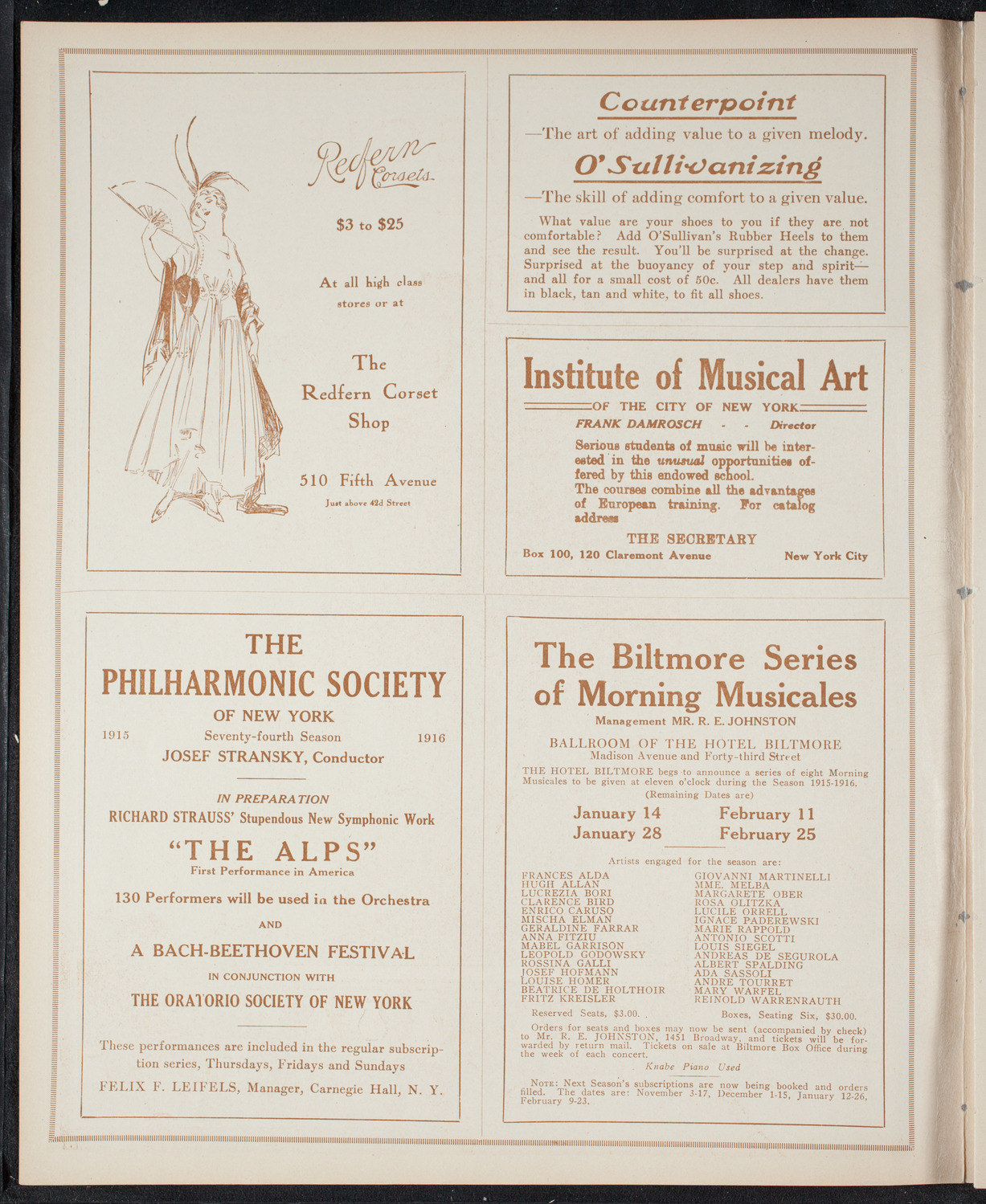 Elmendorf Lecture: The Yellowstone National Park, December 19, 1915, program page 2