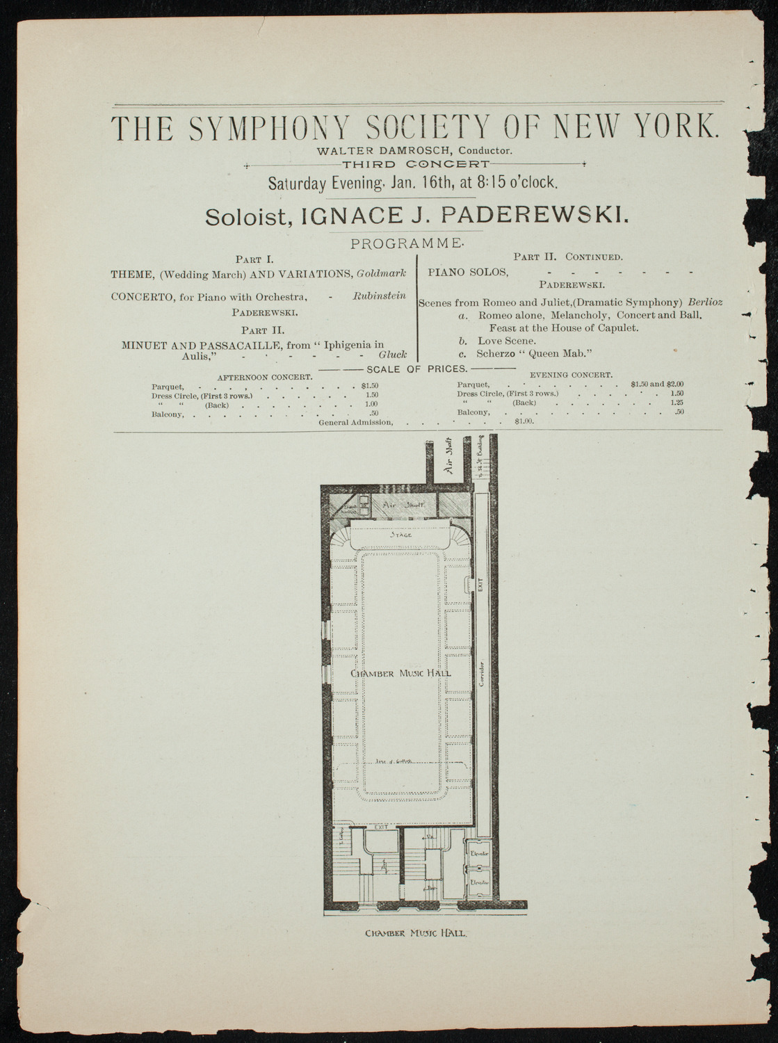 Kneisel Quartet, January 15, 1892, program page 10