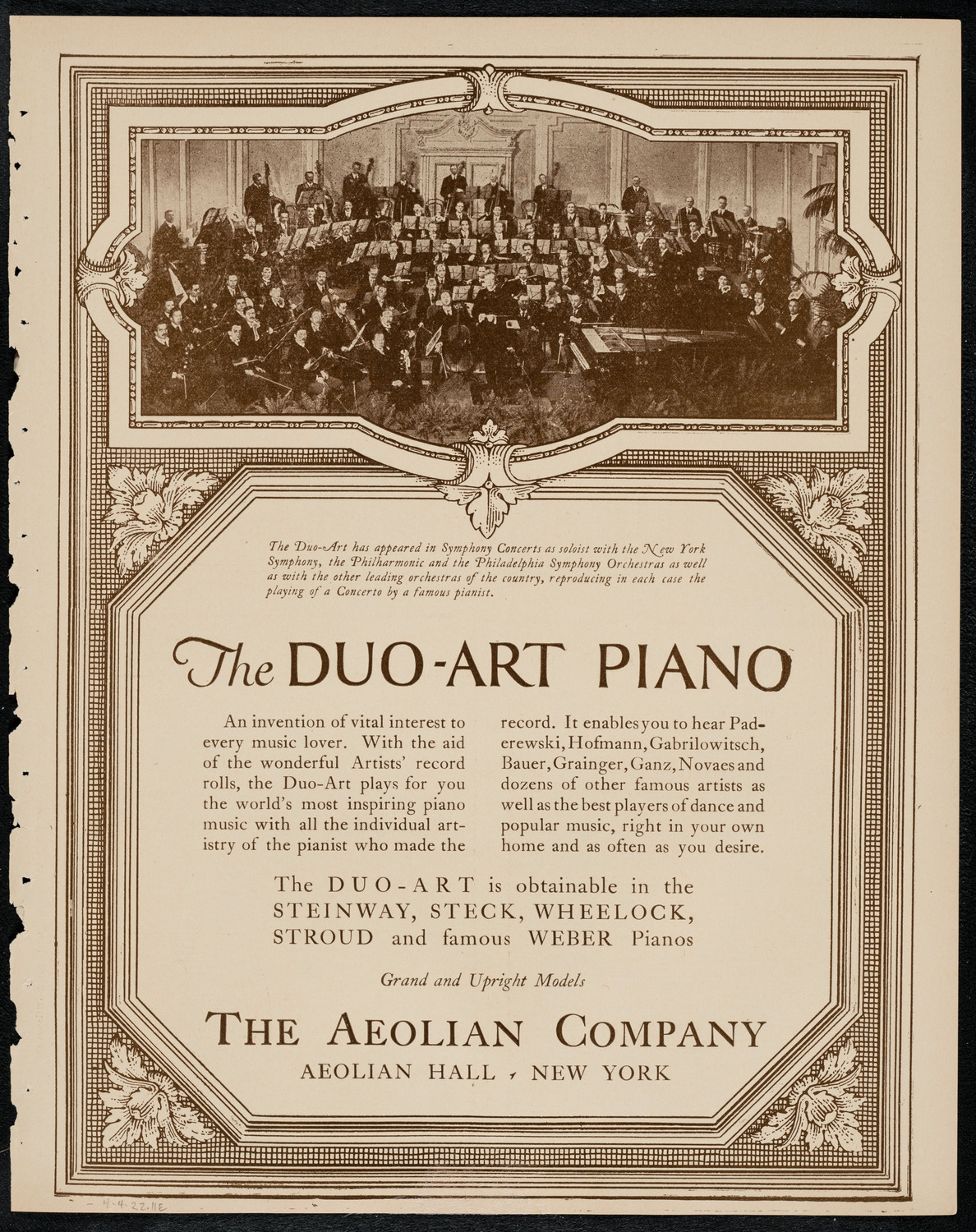 Toronto Mendelssohn Choir, April 4, 1922, program page 11