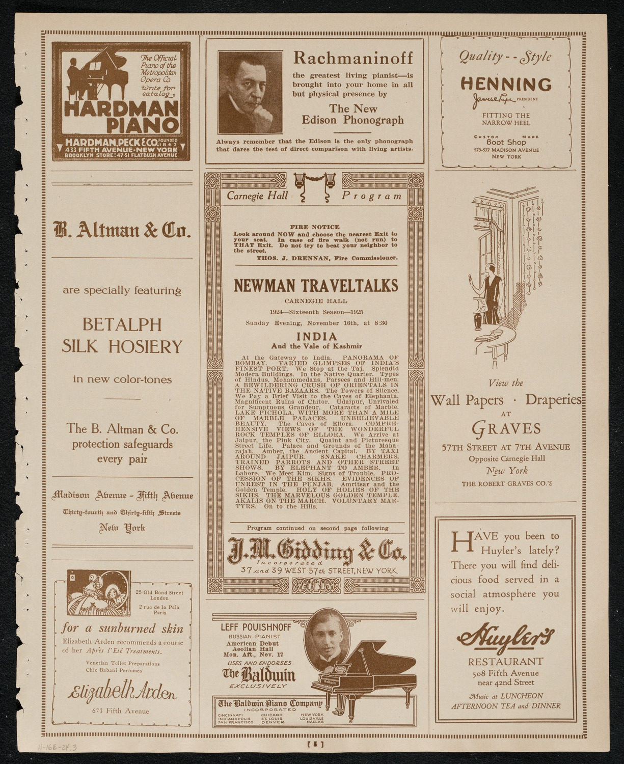 Newman Traveltalks: India, November 16, 1924, program page 5