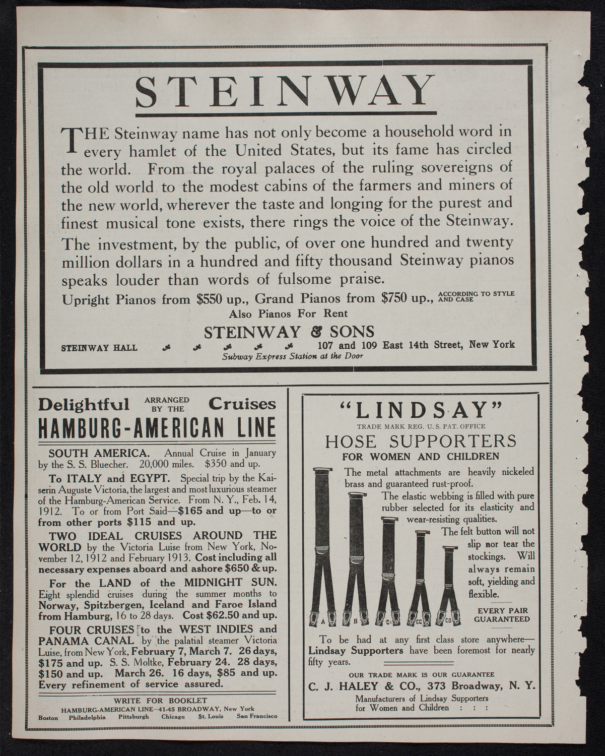 Burton Holmes Travelogue: Rio de Janeiro, February 12, 1912, program page 4