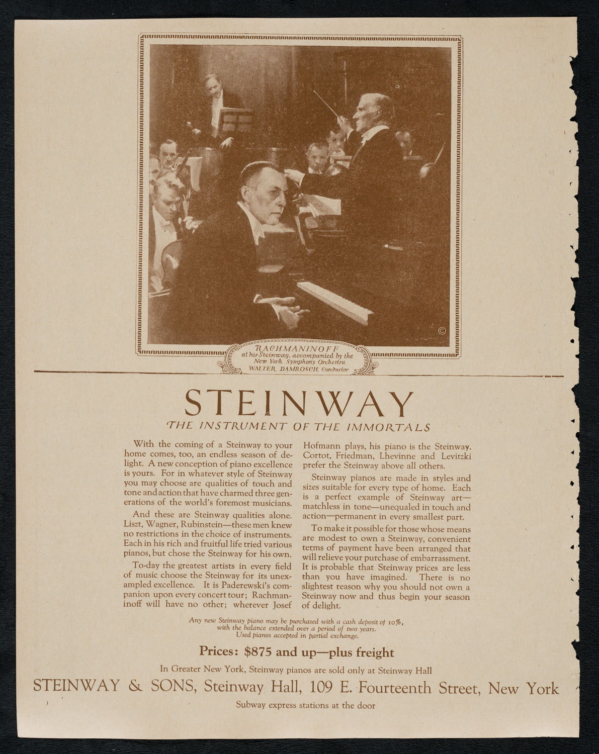 New York Philharmonic, March 1, 1923, program page 4