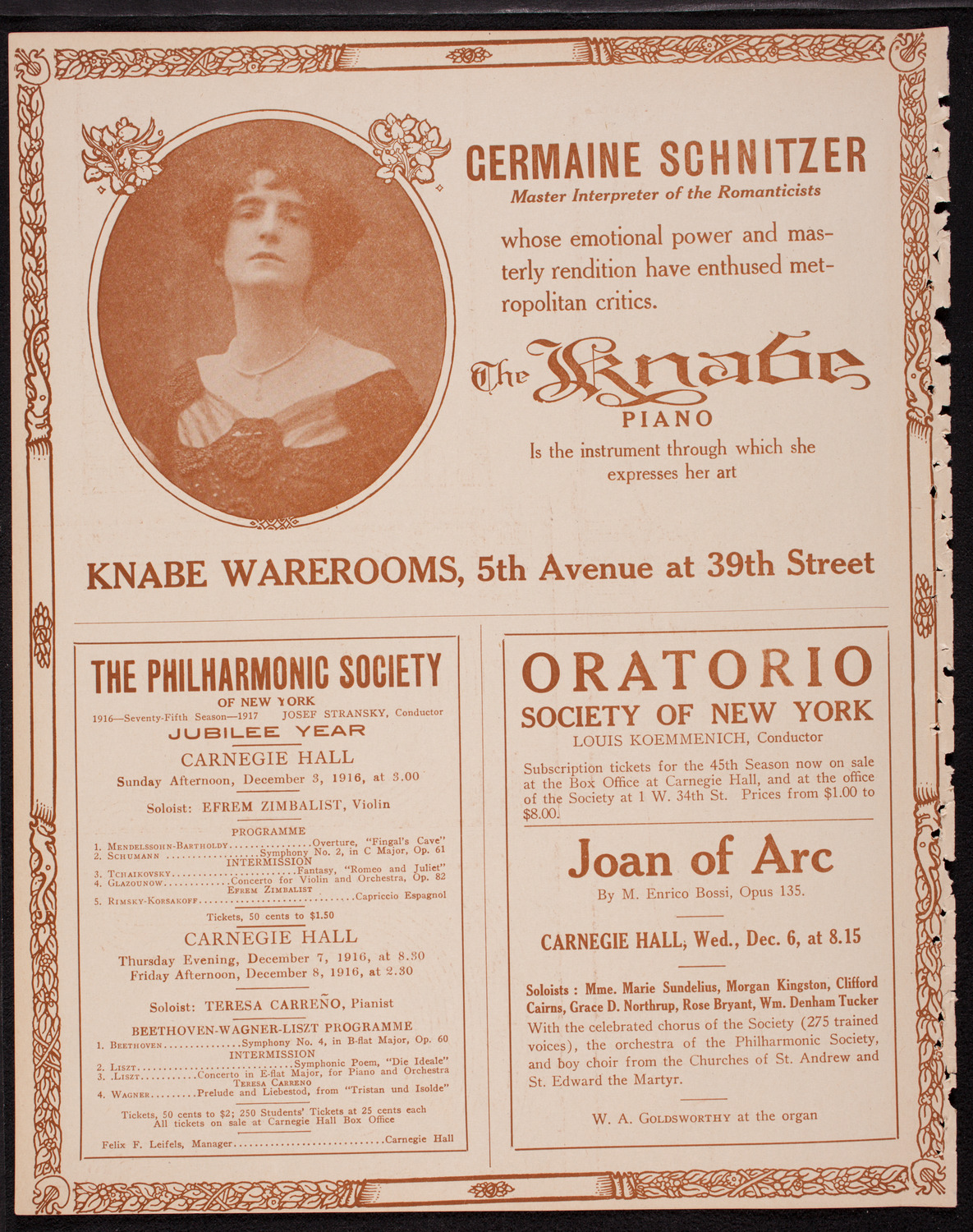 Boston Symphony Orchestra, December 2, 1916, program page 12