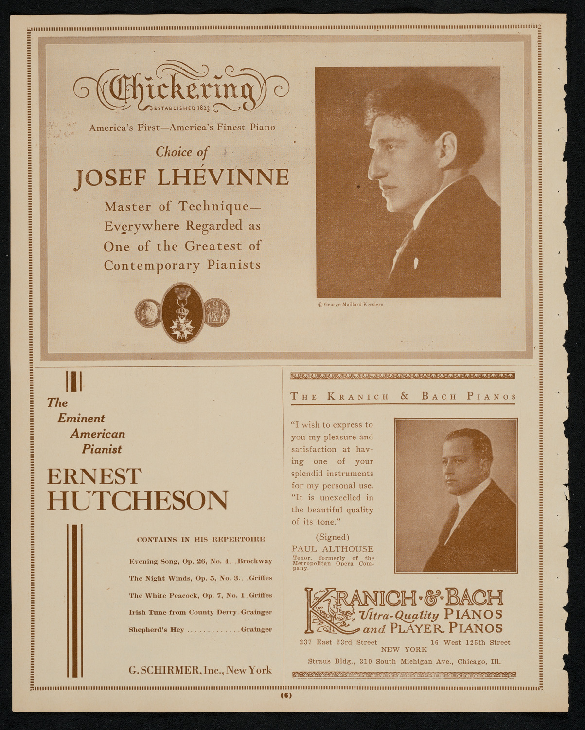 Boston Symphony Orchestra, November 26, 1925, program page 6