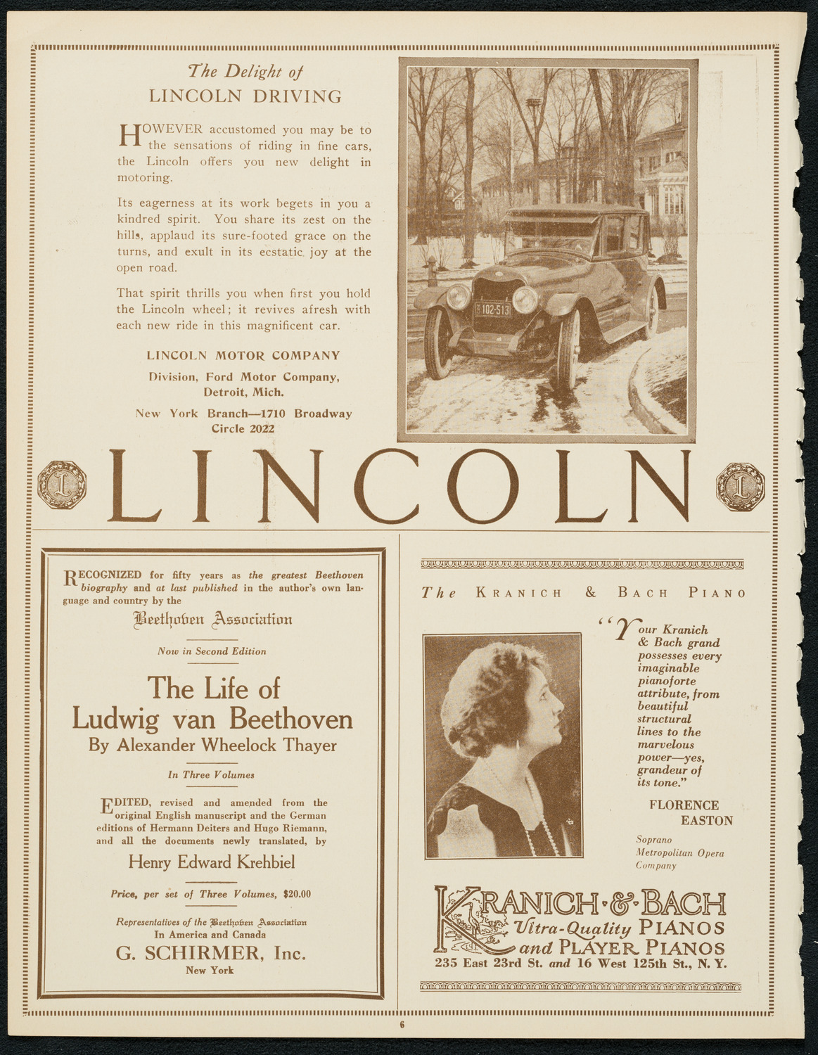 New York Philharmonic, December 27, 1923, program page 6