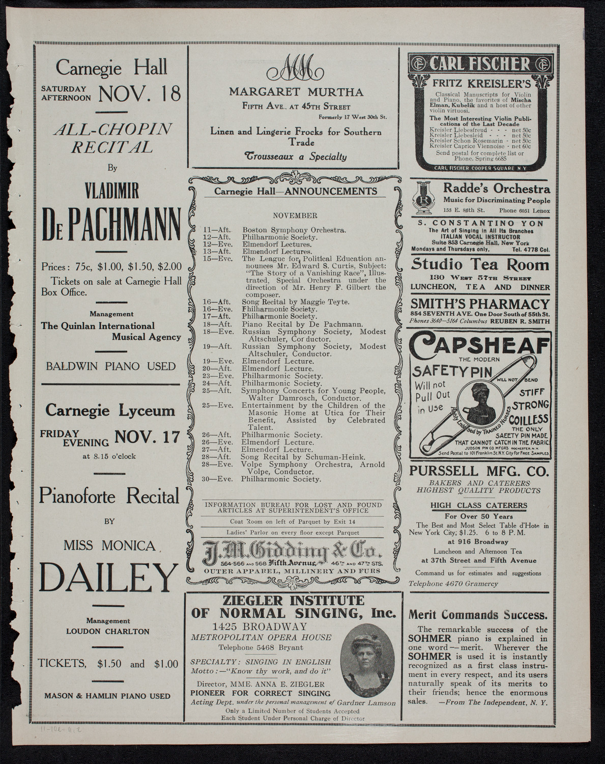 Meeting: The Gaelic League of Ireland, November 10, 1911, program page 3