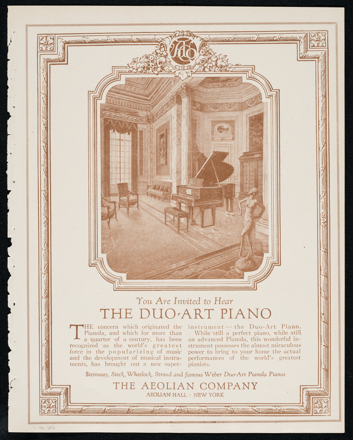 National Symphony Orchestra, November 16, 1920, program page 11