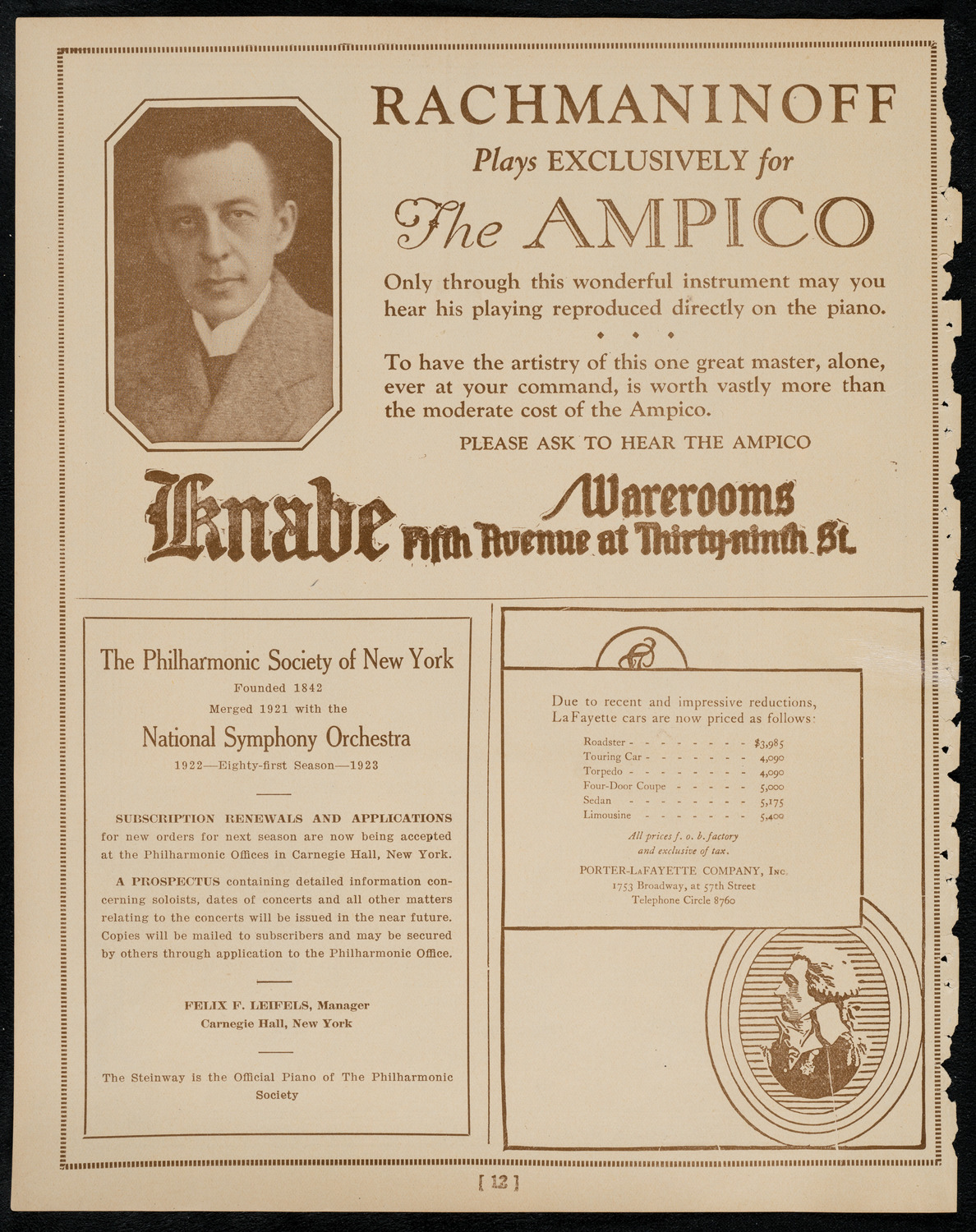 Angelo Guiffrida, Violin, May 28, 1922, program page 12