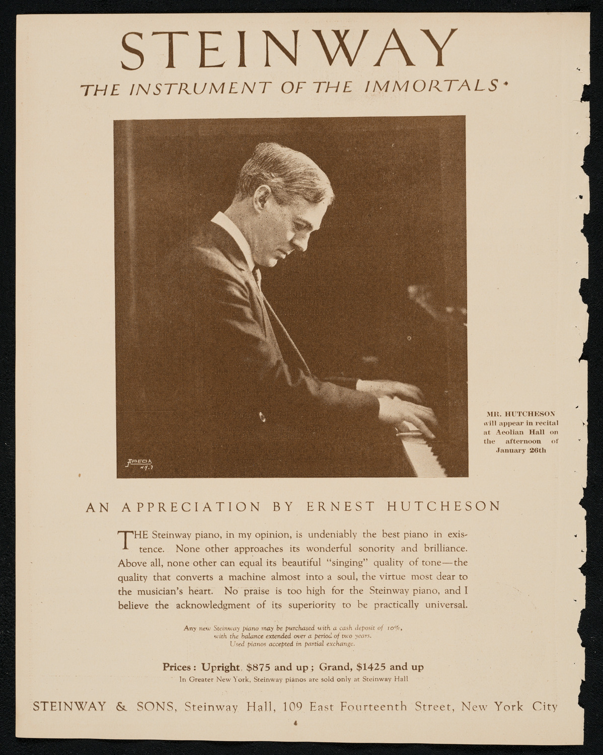 Cleveland Orchestra, January 22, 1924, program page 4